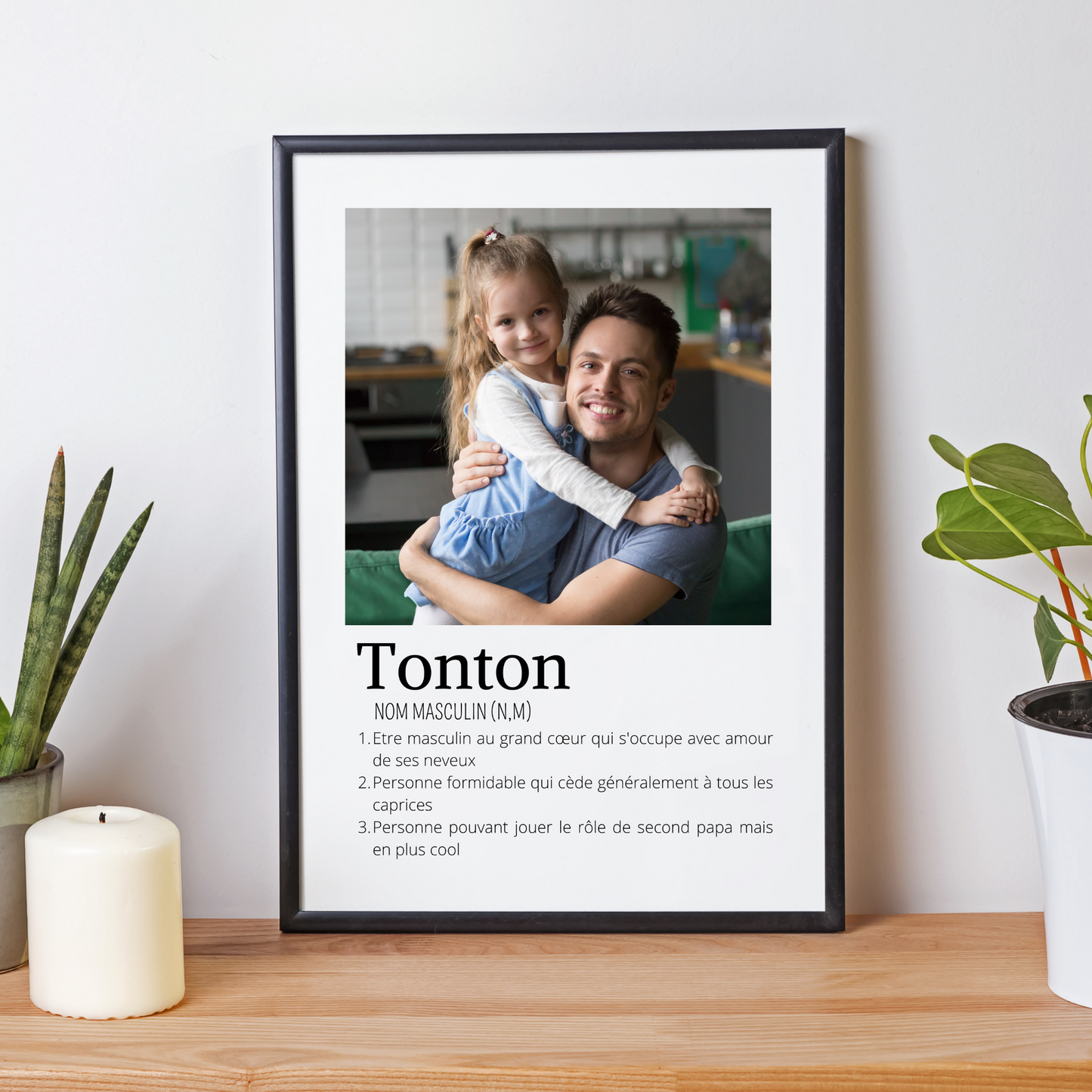 Affiche tonton personnalisée photos - cadeau personnalisé tonton par Le Temps des Paillettes - Le Temps des Paillettes