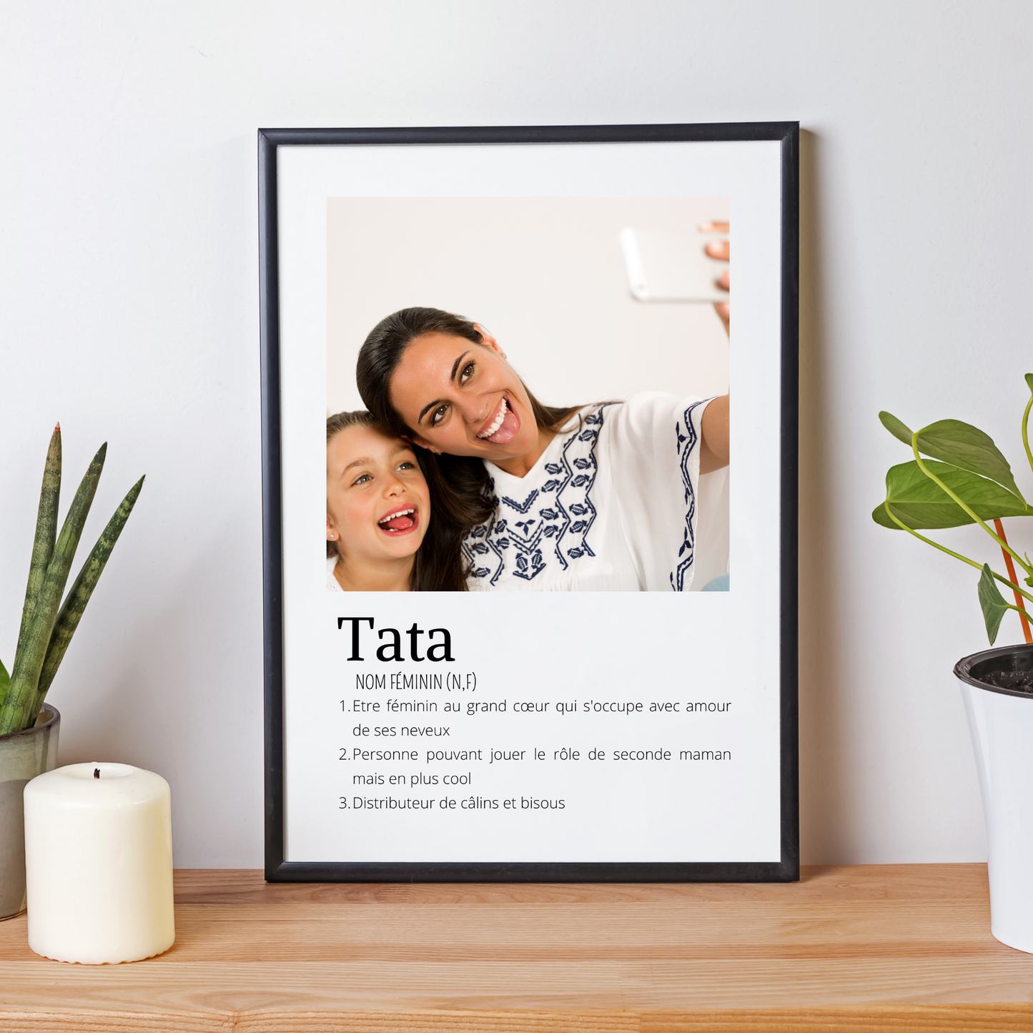 Affiche tata personnalisée photos - cadeau personnalisé tata par Le Temps des Paillettes - Le Temps des Paillettes