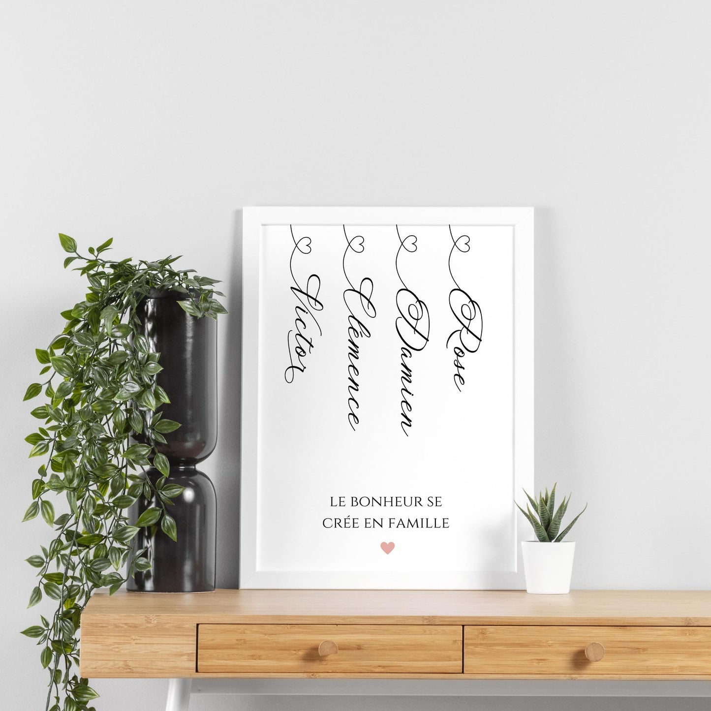 Affiche Famille Prénoms - Affiche Personnalisée Famille par Le Temps des Paillettes - Le Temps des Paillettes