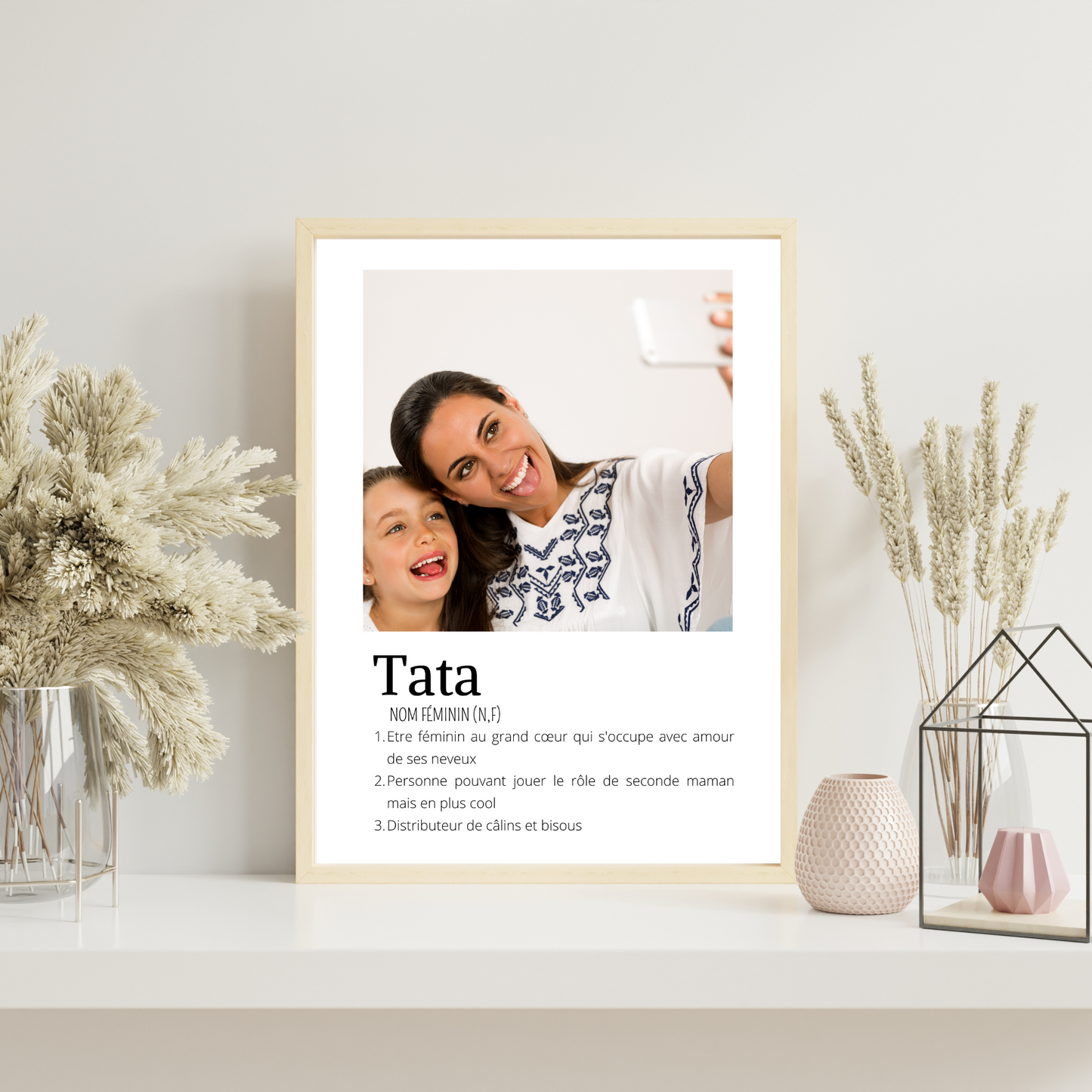 Affiche tata personnalisée photos - cadeau personnalisé tata par Le Temps des Paillettes - Le Temps des Paillettes