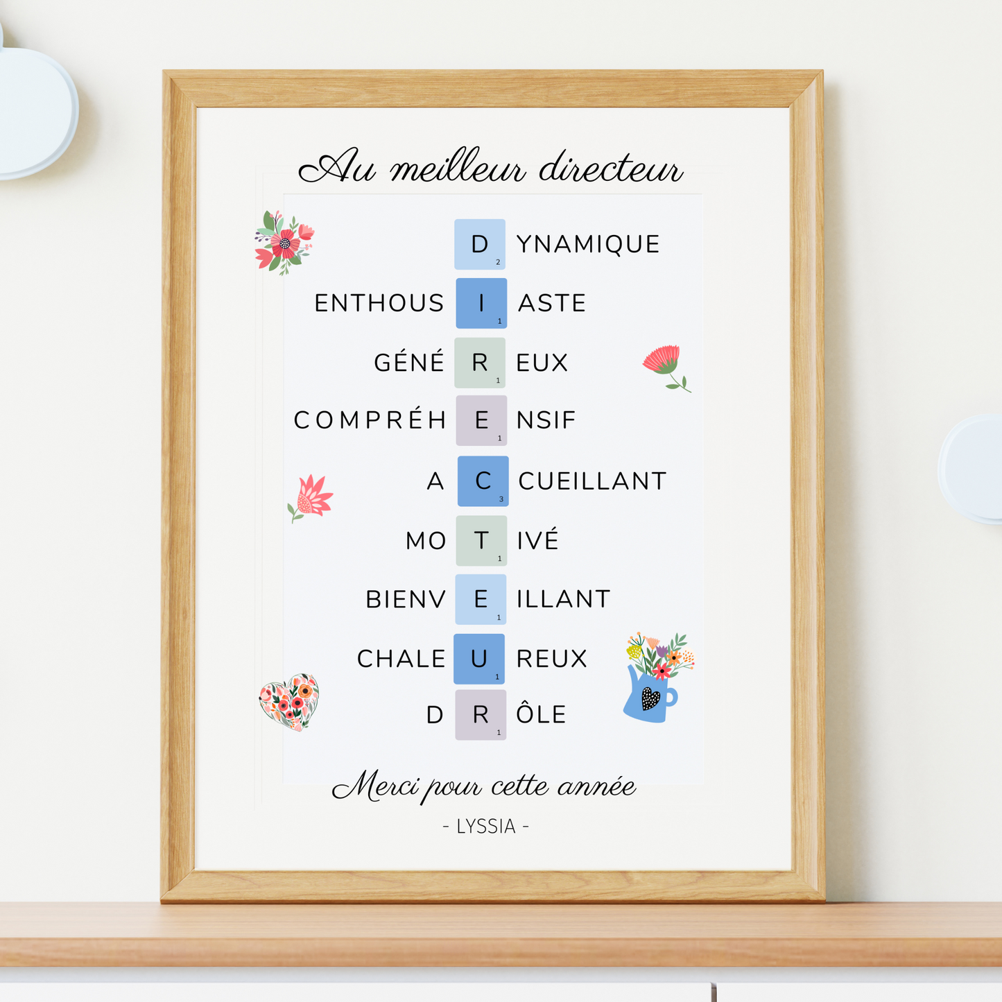 Affiche directeur école personnalisé - Affiche directeur définition - affiche qualité directeur par Le Temps des Paillettes - Le Temps des Paillettes