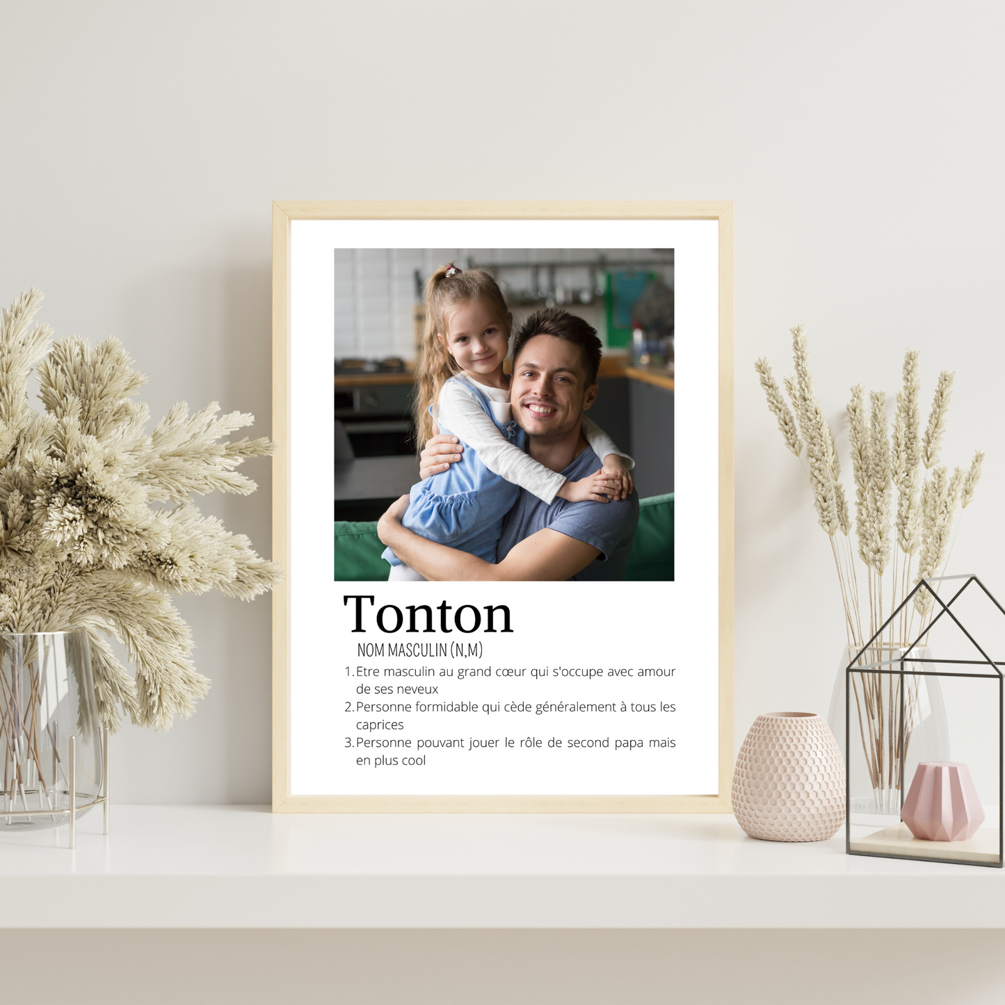 Affiche tonton personnalisée photos - cadeau personnalisé tonton par Le Temps des Paillettes - Le Temps des Paillettes
