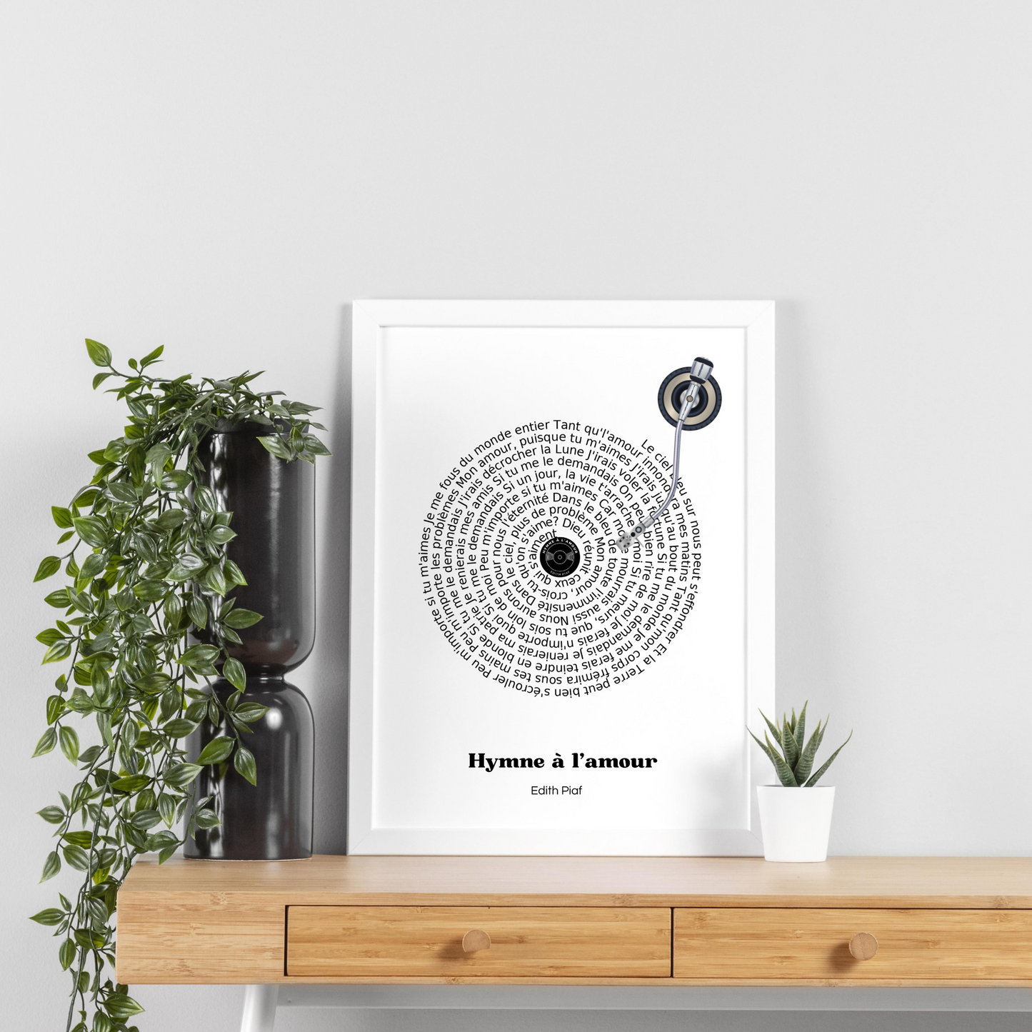 Affiche de paroles de vinyle personnalisée, affiche musicale personnalisée, cadeau de musique par Le Temps des Paillettes