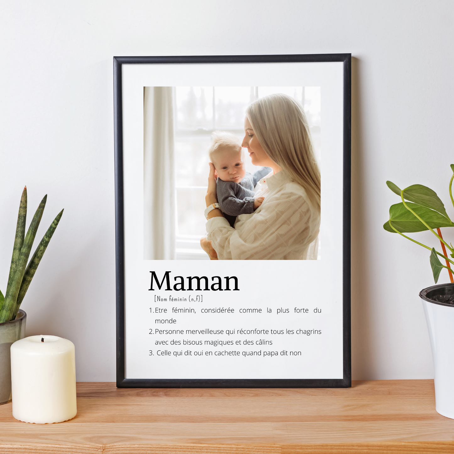 Affiche maman personnalisée photos - cadeau personnalisée fête des mères par Le Temps des Paillettes - Le Temps des Paillettes