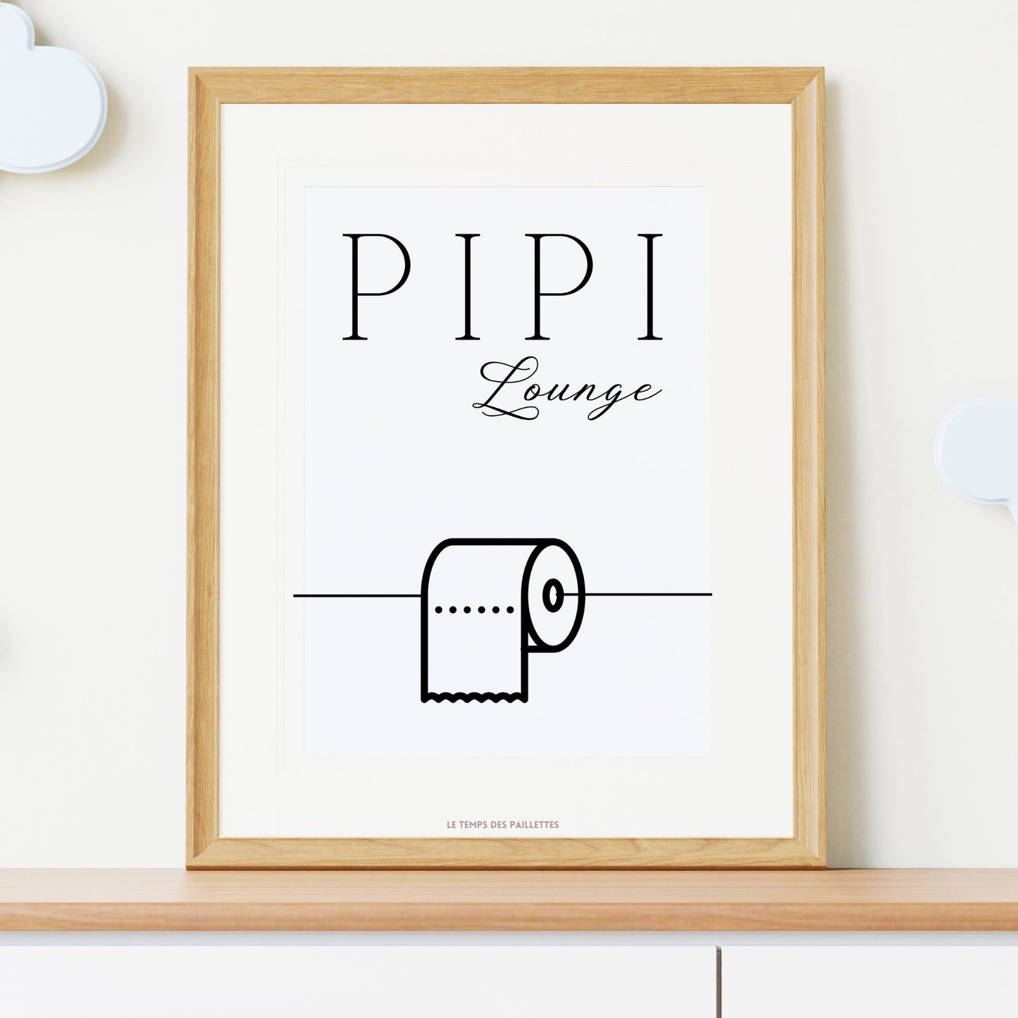 Affiche minimalistes WC et salle de bain - Affiche Les toilettes par Le Temps des Paillettes - Le Temps des Paillettes