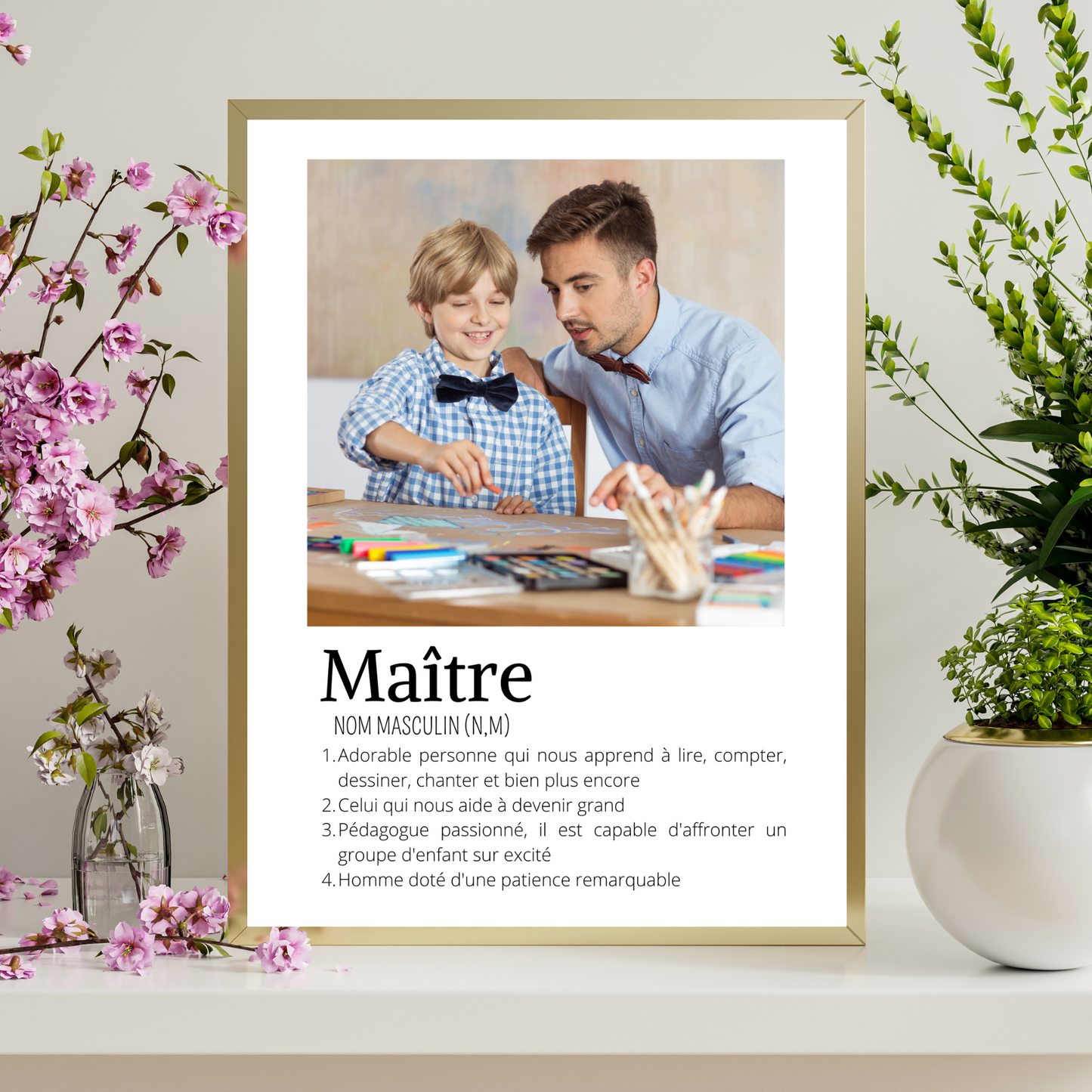 Affiche Maître personnalisée photos - cadeau personnalisée Maître par Le Temps des Paillettes - Le Temps des Paillettes
