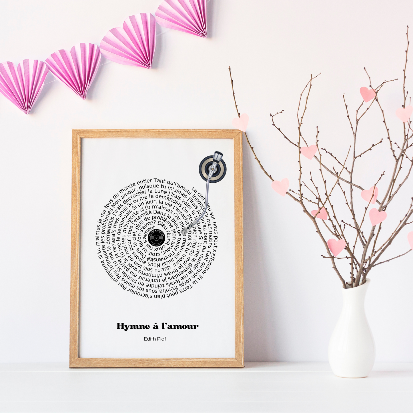 Affiche de paroles de vinyle personnalisée, affiche musicale personnalisée, cadeau de musique par Le Temps des Paillettes