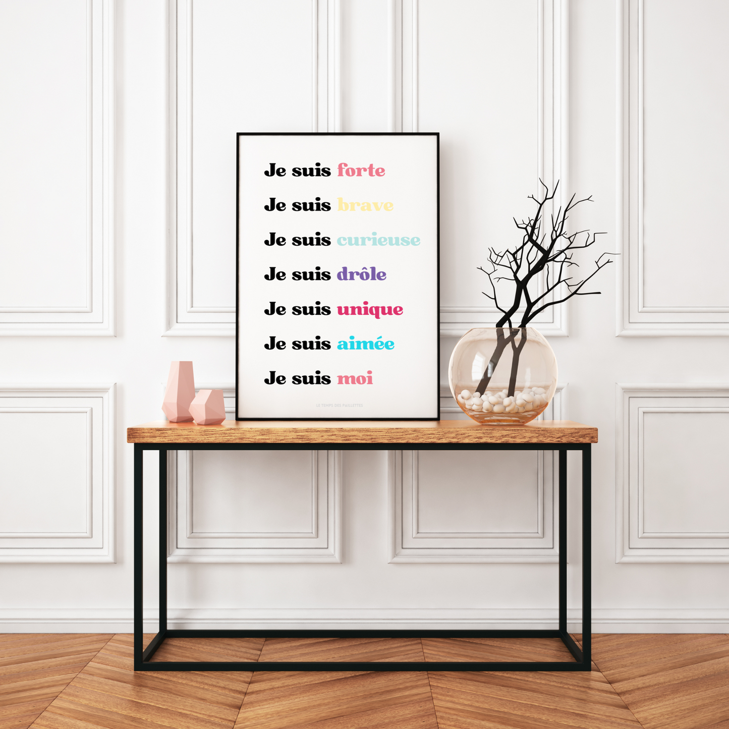 Affiche affirmations positives enfant - affirmations personnalisées - affirmations pour enfants par Le Temps des Paillettes - Le Temps des Paillettes