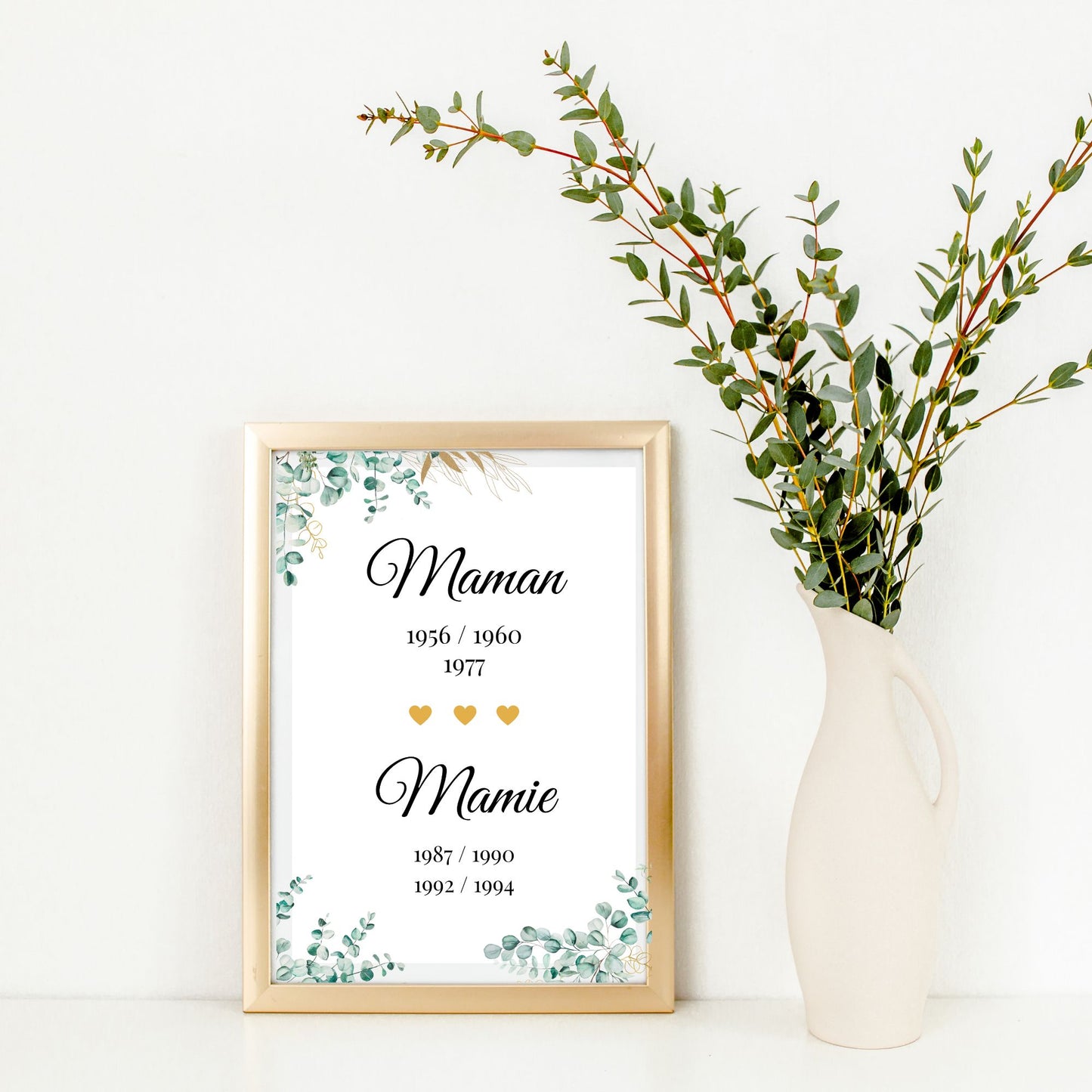 Affiche mamie personnalisée - fête des grands mères - cadeau annonce de grossesse mamie par Le Temps des Paillettes - Le Temps des Paillettes