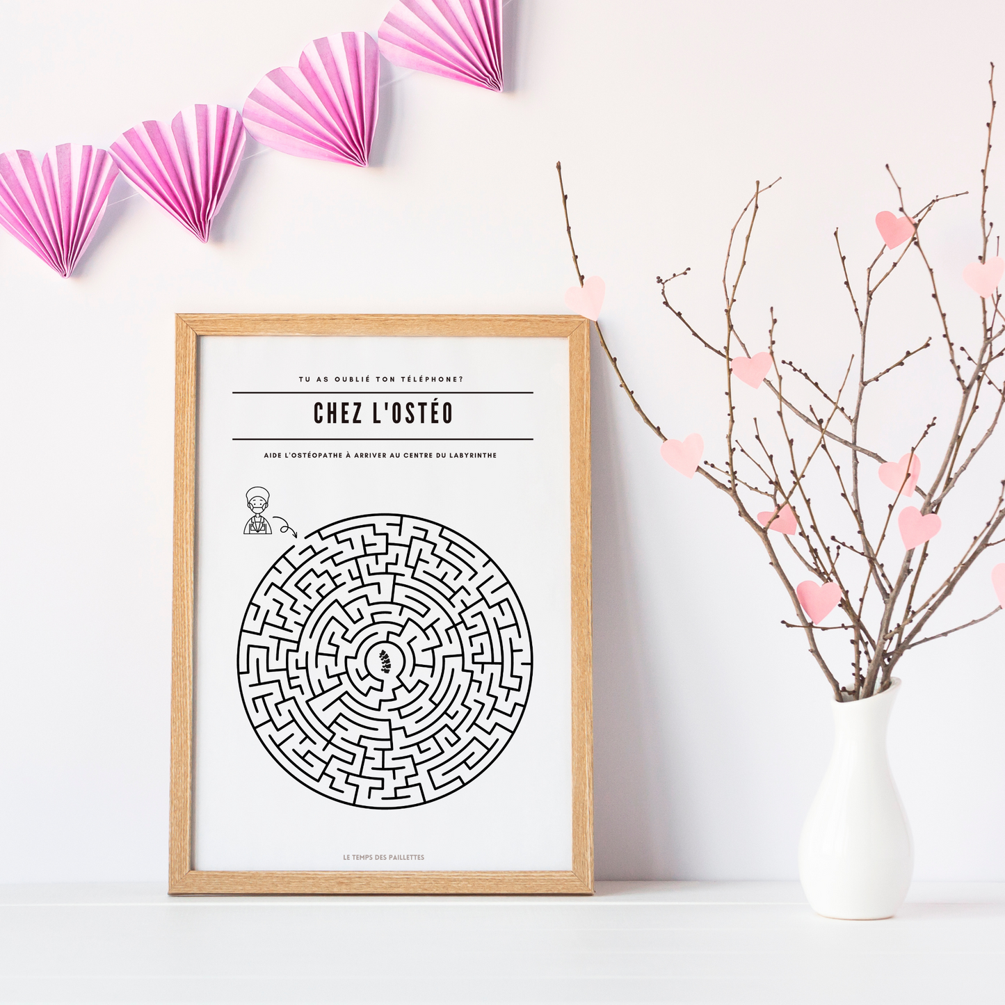 2 Posters pour salle d'attente ostéopathe - Affiche chez le docteur - Affiche minimalistes cabinet médical par Le Temps des Paillettes - Le Temps des Paillettes