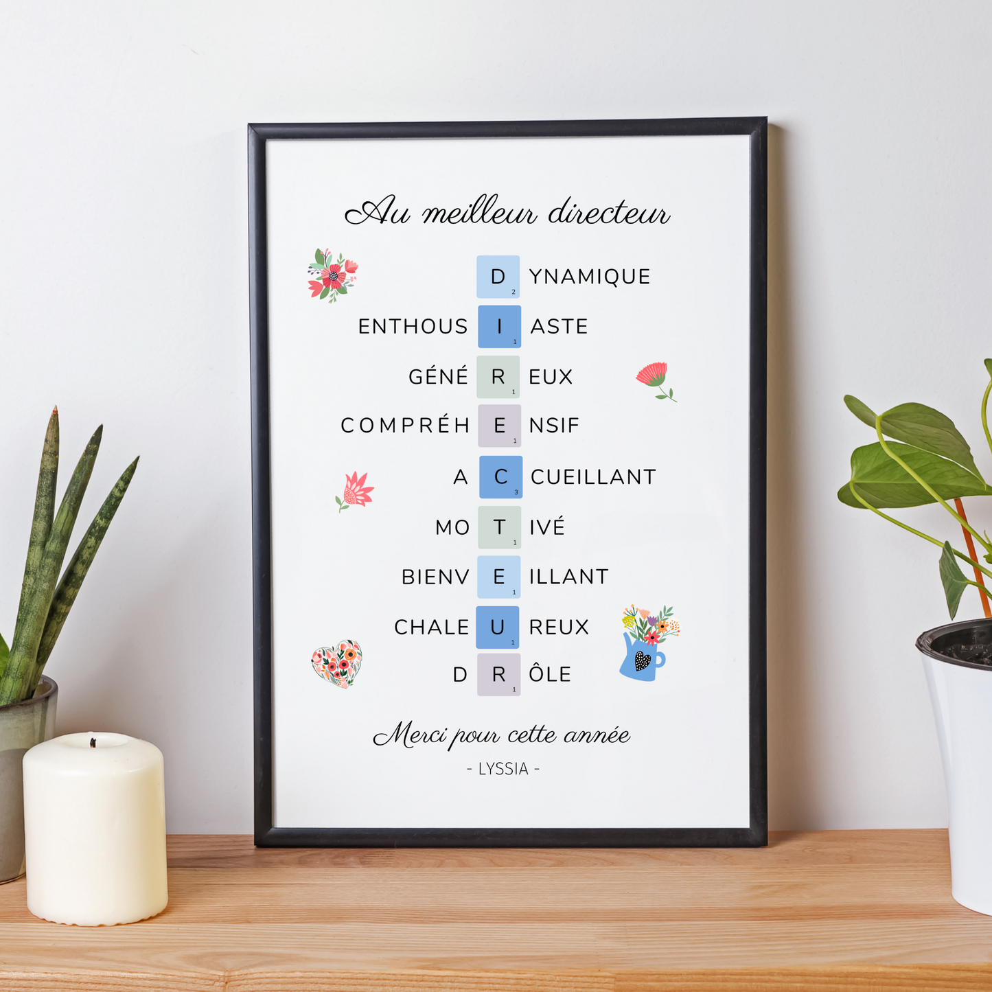 Affiche directeur école personnalisé - Affiche directeur définition - affiche qualité directeur par Le Temps des Paillettes - Le Temps des Paillettes