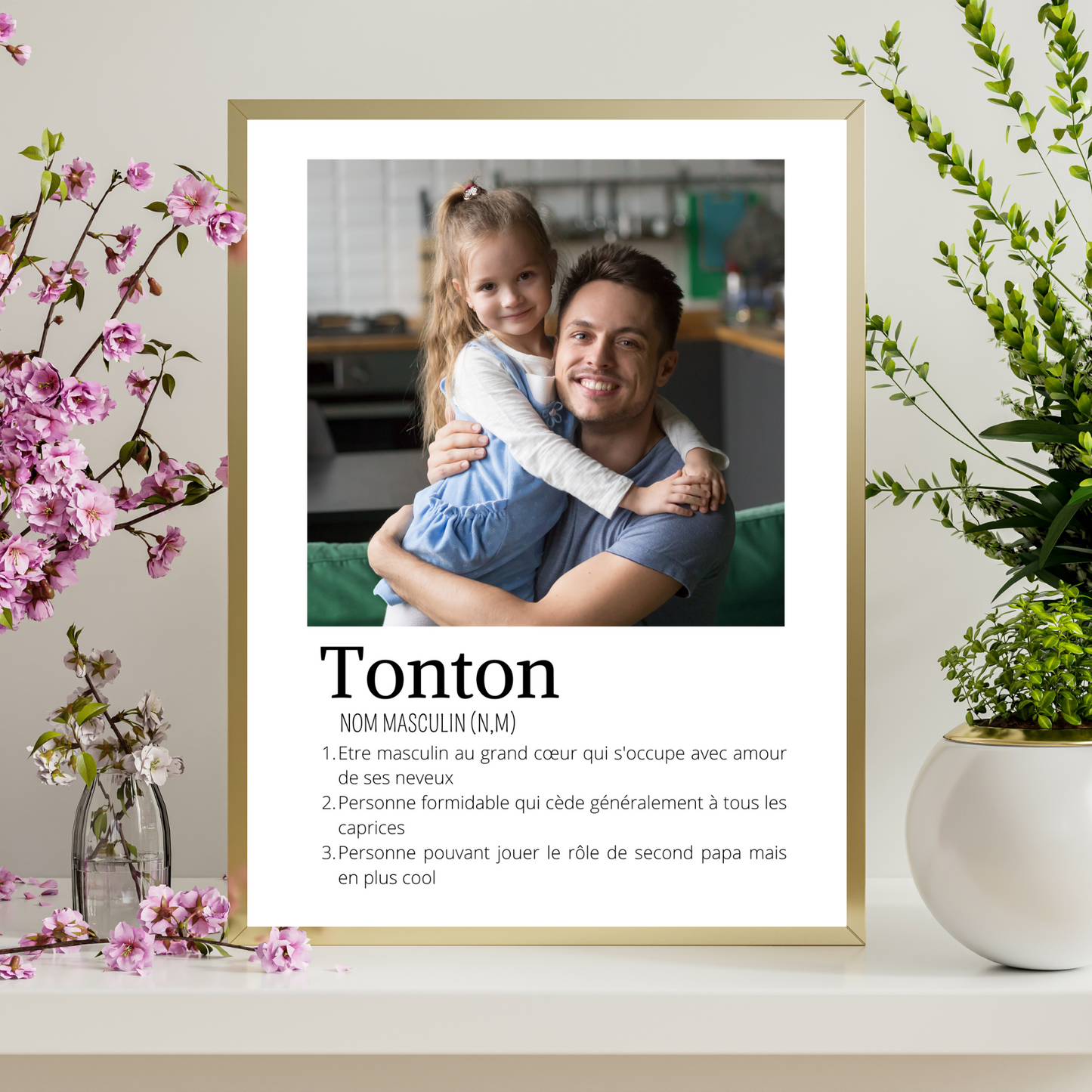 Affiche tonton personnalisée photos - cadeau personnalisé tonton par Le Temps des Paillettes - Le Temps des Paillettes