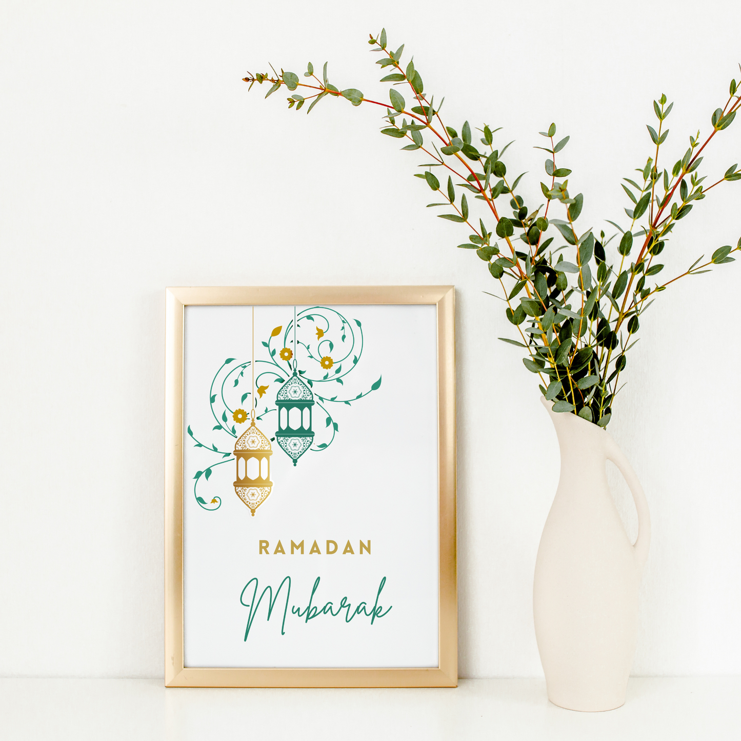 Affiche ramadan mubarak - affiche minimaliste islam par Le Temps des Paillettes - Le Temps des Paillettes