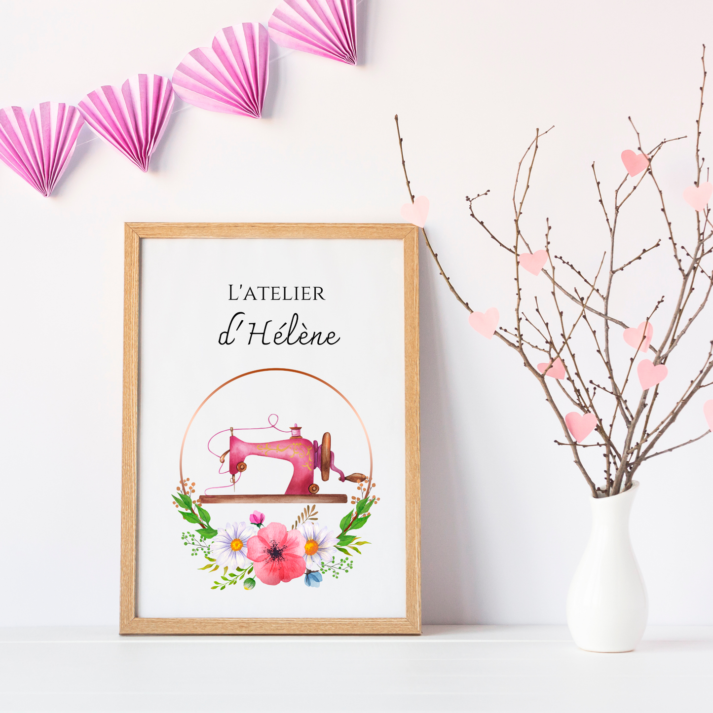 Affiche Atelier de Couture Personnalisée - Affiche couturière personnalisée - cadeau pour couturière par Le Temps des Paillettes - Le Temps des Paillettes