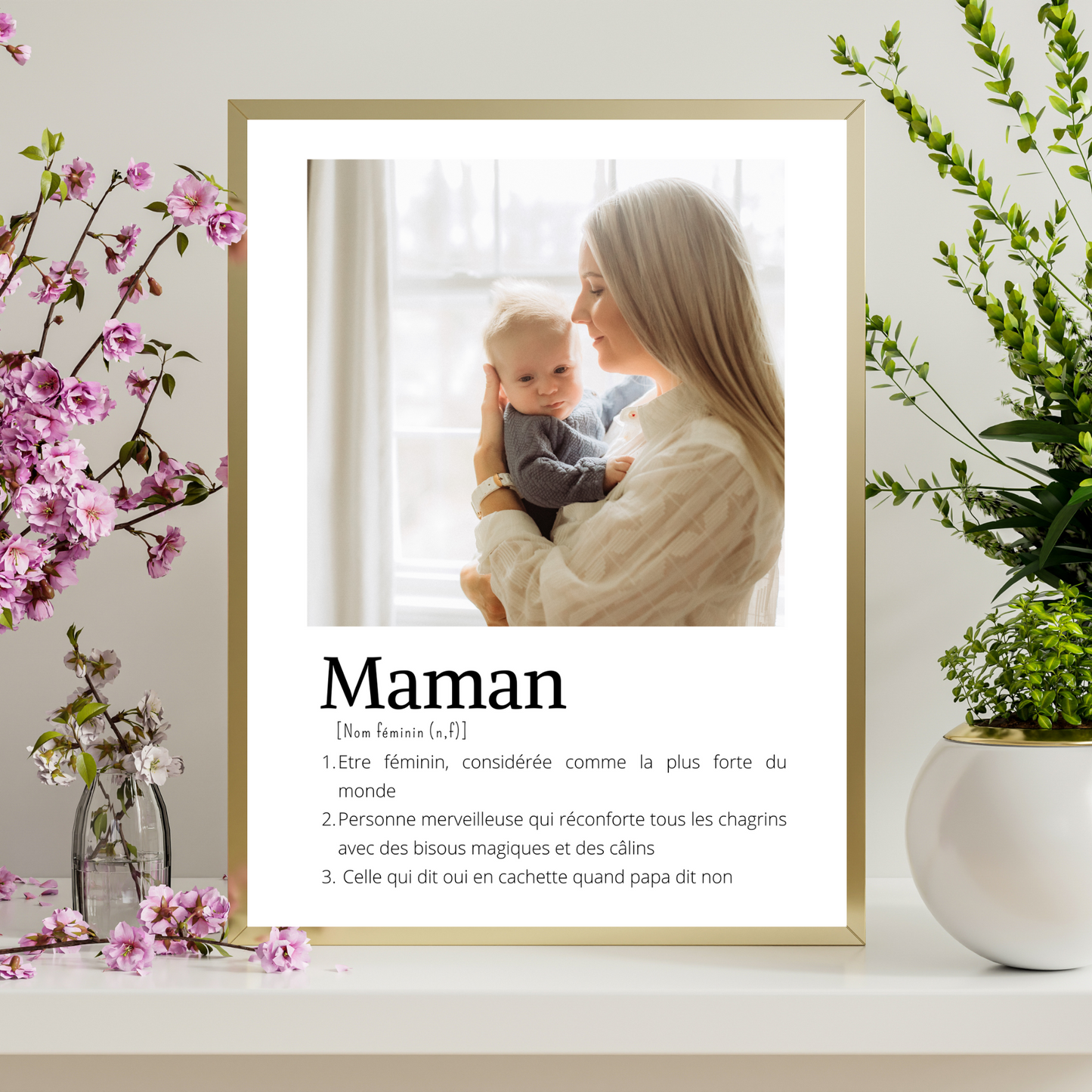 Affiche maman personnalisée photos - cadeau personnalisée fête des mères par Le Temps des Paillettes - Le Temps des Paillettes