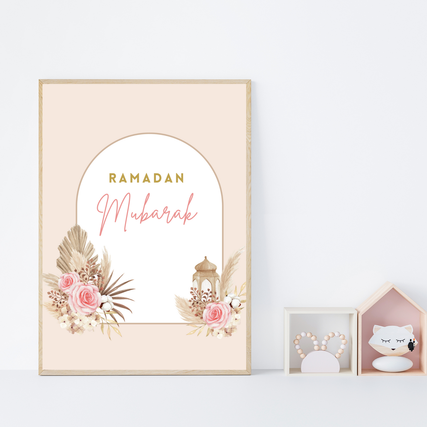 Affiche ramadan mubarak - affiche floral ramadan par Le Temps des Paillettes - Le Temps des Paillettes