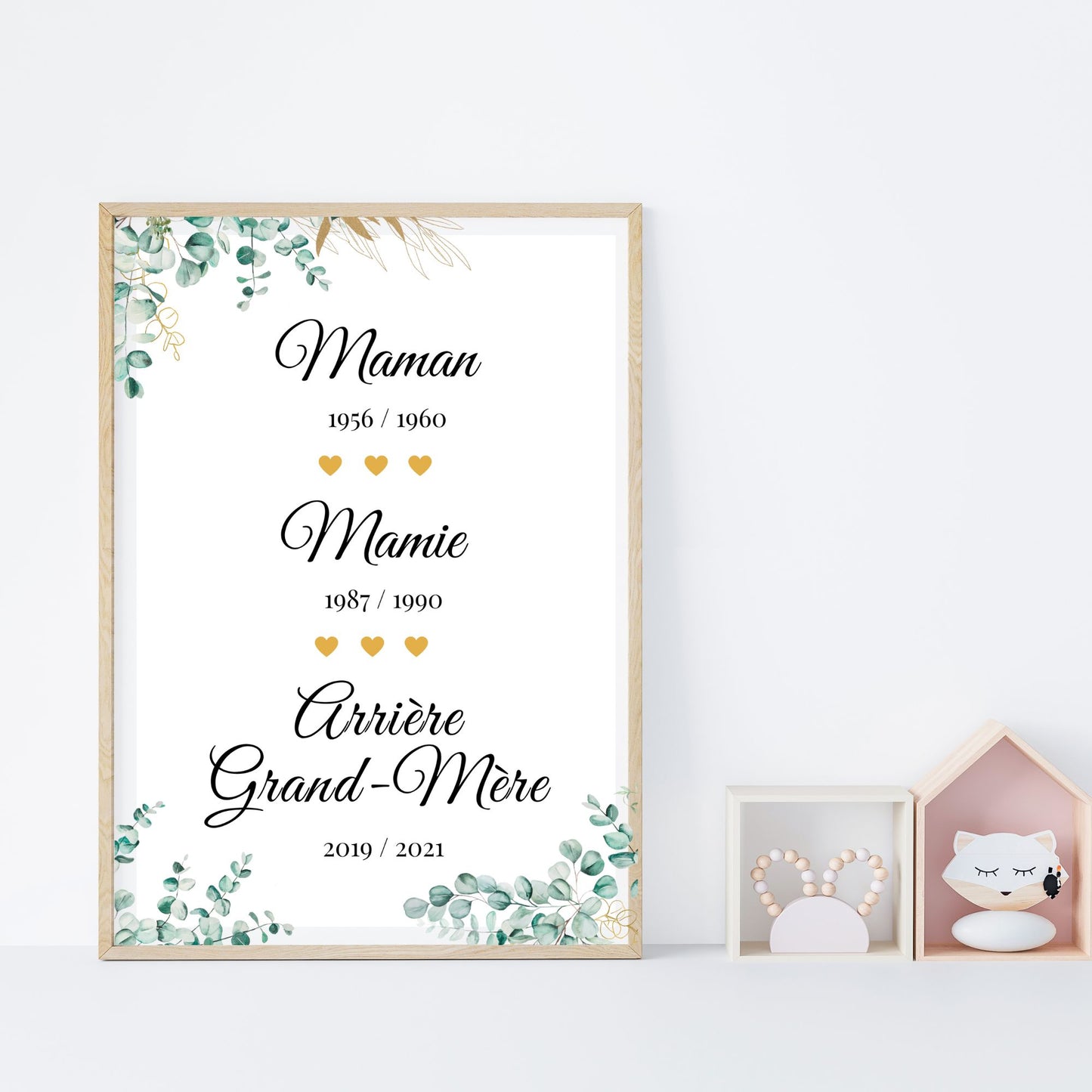 Affiche arrière grand-mère personnalisée - fête des grands mères - cadeau mamie par Le Temps des Paillettes - Le Temps des Paillettes