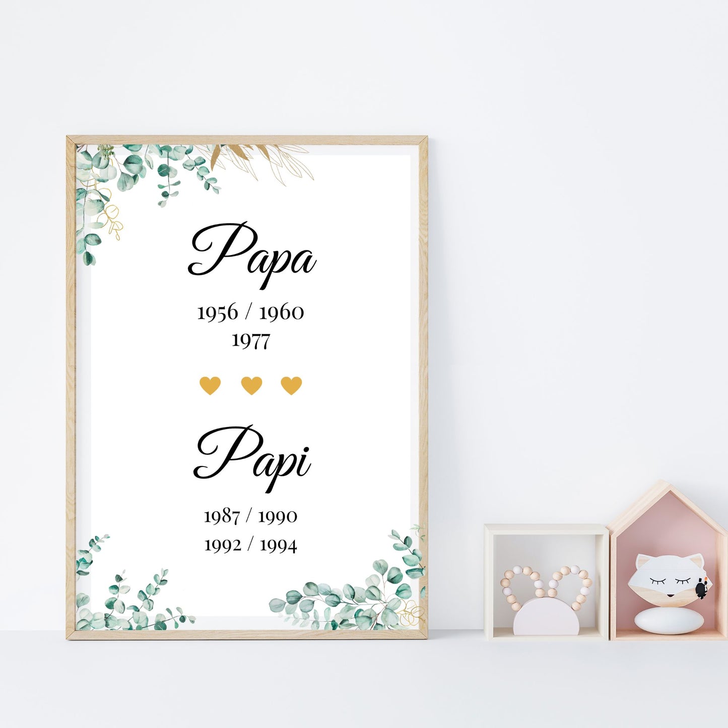 Affiche papi personnalisée - fête des grands pères - cadeau annonce de grossesse papi par Le Temps des Paillettes - Le Temps des Paillettes