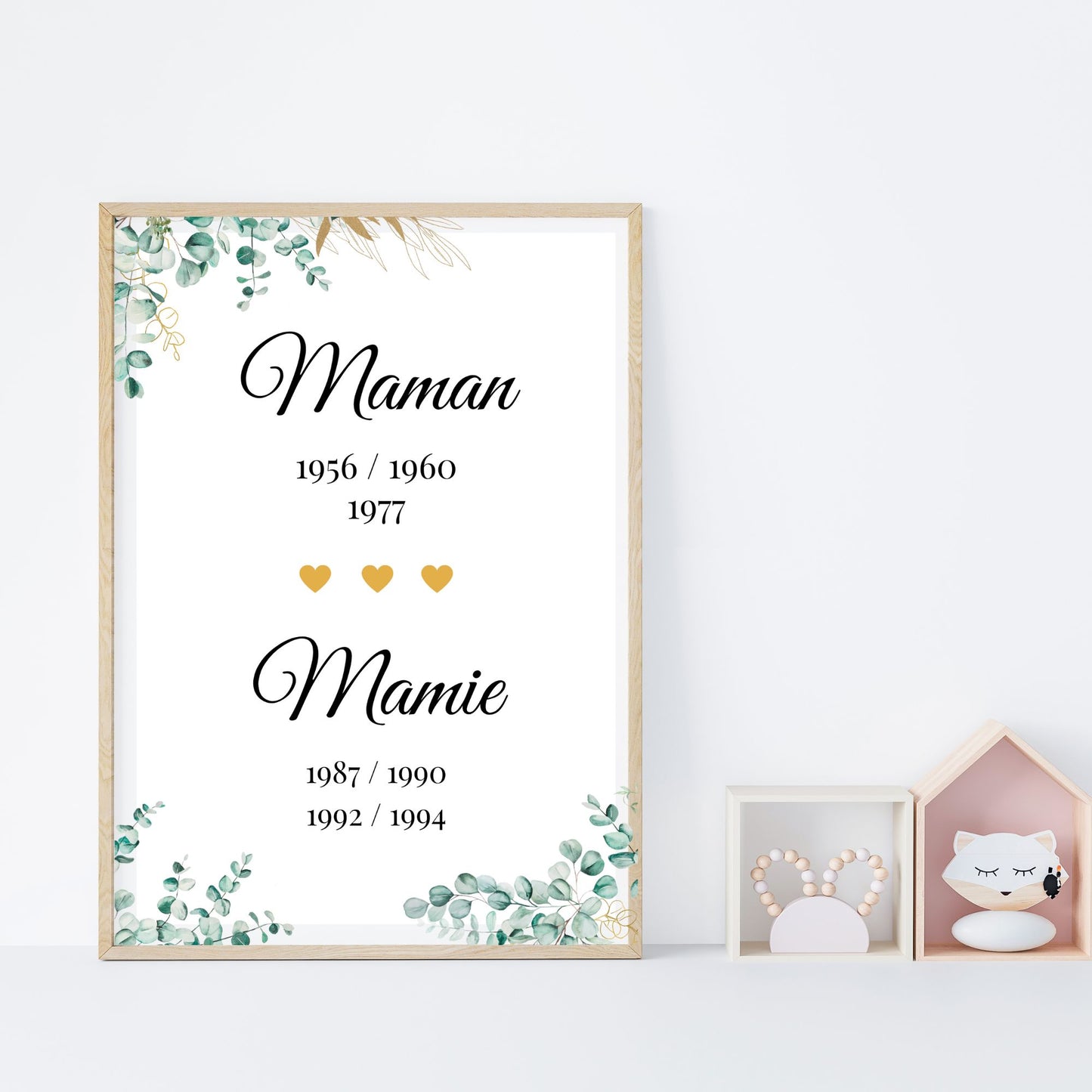 Affiche mamie personnalisée - fête des grands mères - cadeau annonce de grossesse mamie par Le Temps des Paillettes - Le Temps des Paillettes