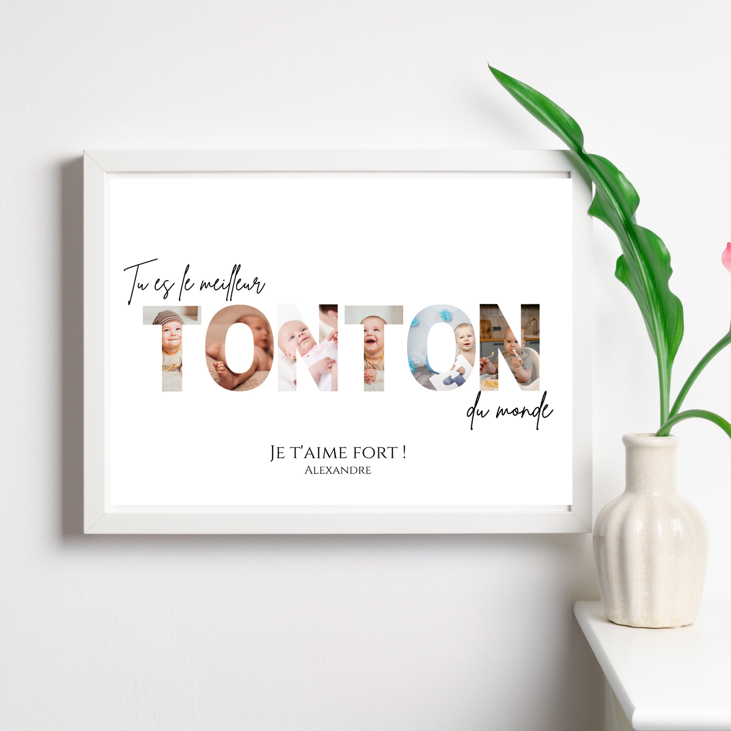 Affiche tonton personnalisée photos - cadeau personnalisé tonton par Le Temps des Paillettes - Le Temps des Paillettes