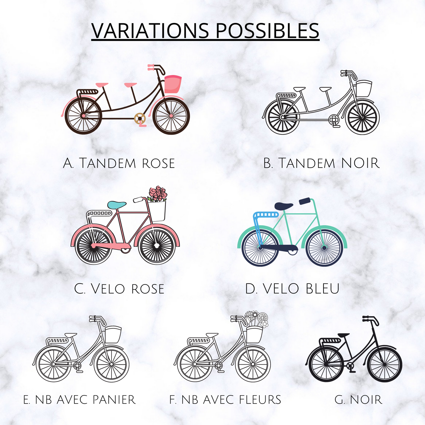 Affiche famille personnalisée vélo, Cadeau personnalisé famille avec vélo par Le Temps des Paillettes - Le Temps des Paillettes