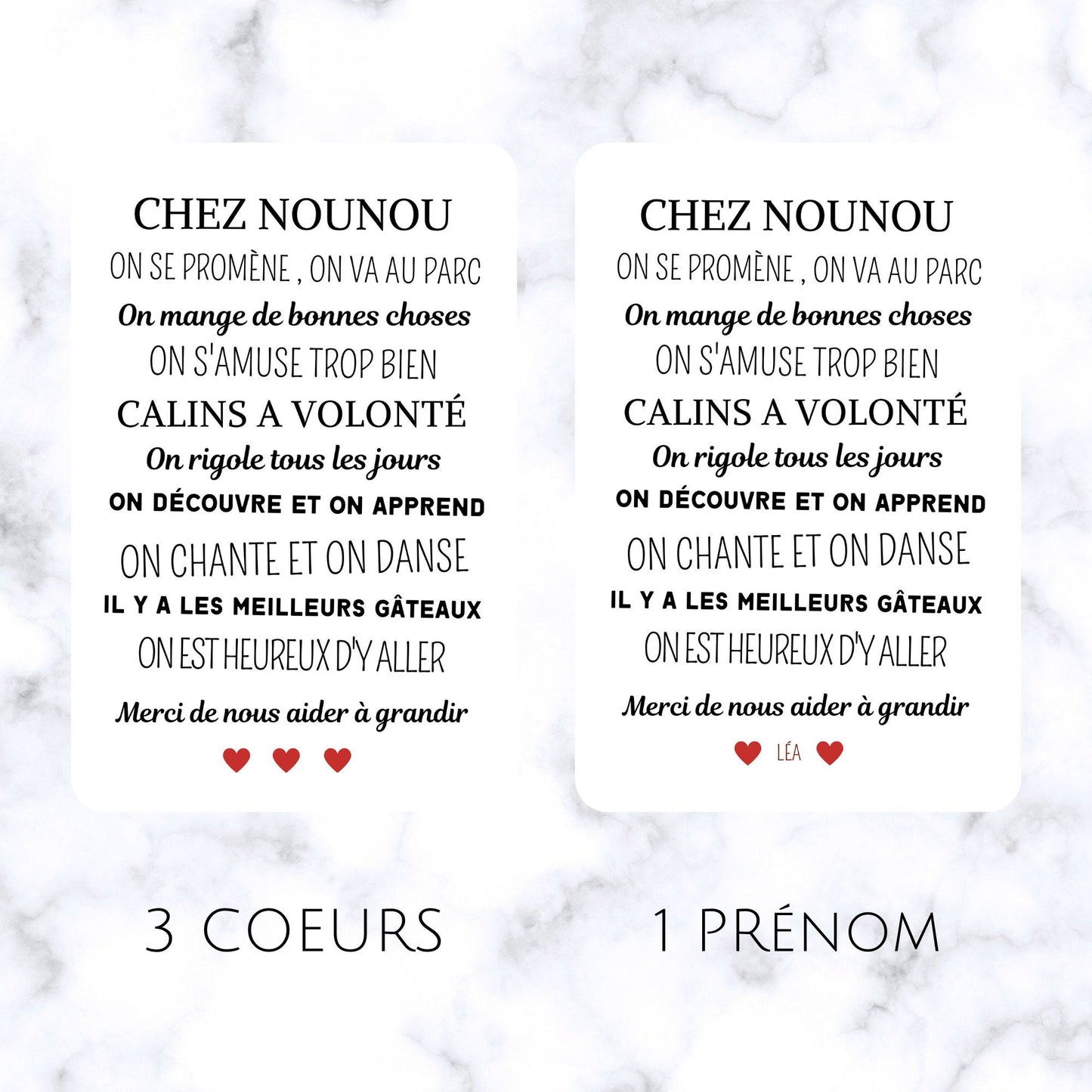 Affiche chez nounou personnalisé - Poster merci nounou - Cadeau personnalisé nounou par Le Temps des Paillettes - Le Temps des Paillettes