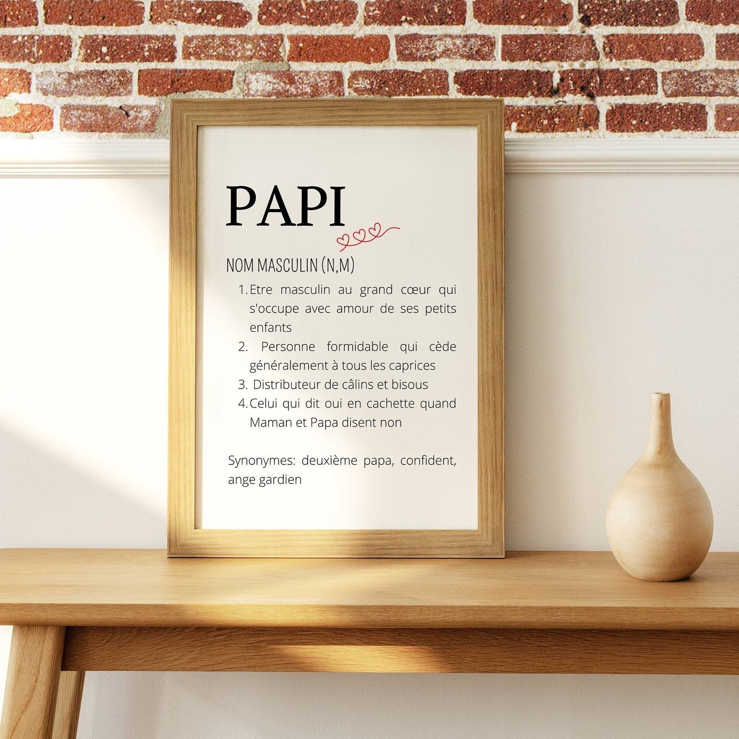 Affiche Définition Papi - Poster papy personnalisé - Cadeau pour papi personnalisé par Le Temps des Paillettes - Le Temps des Paillettes