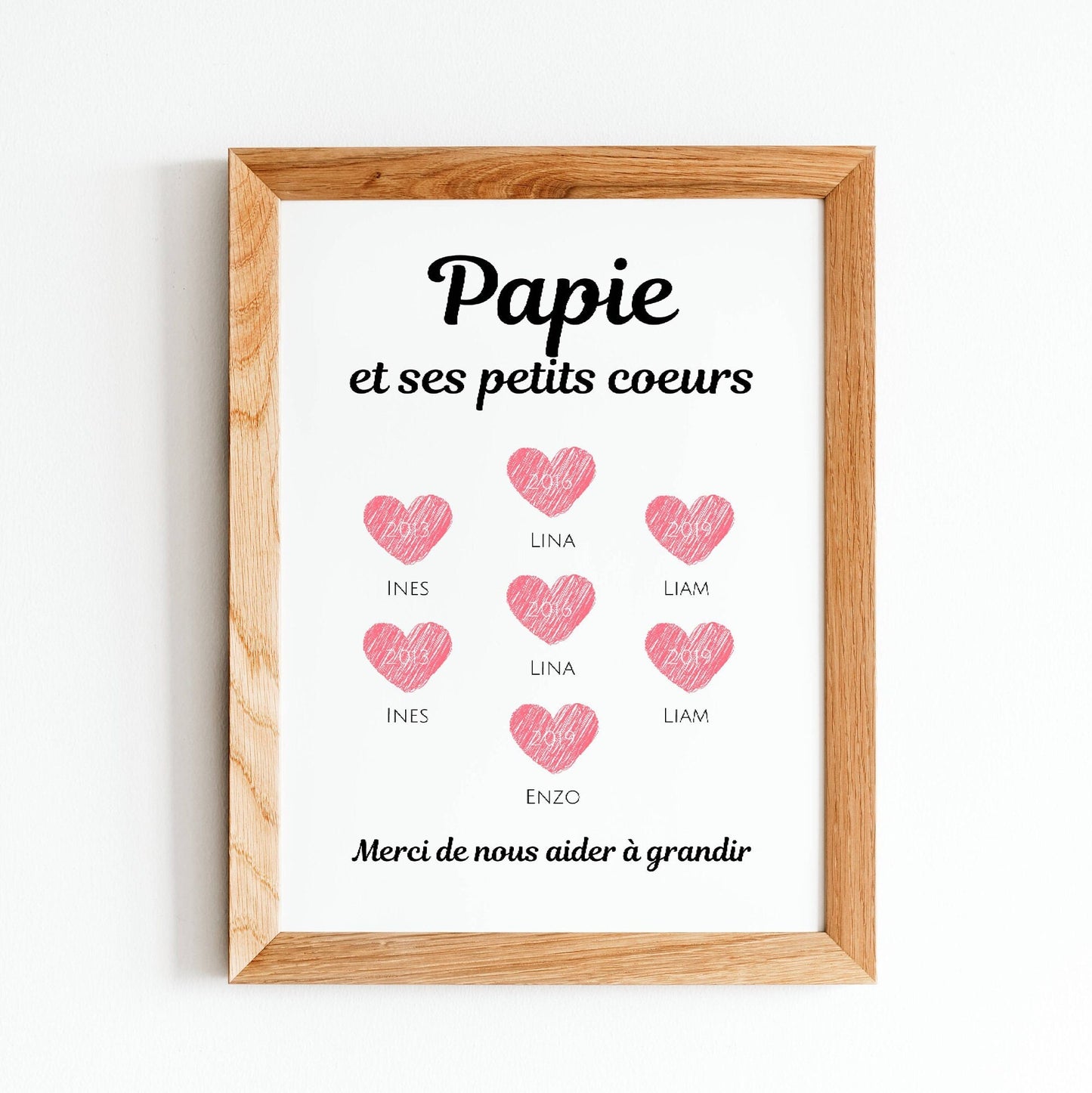 Affiche papi personnalisée - cadeau famille personnalisé - Poster papy personnalisé par Le Temps des Paillettes - Le Temps des Paillettes