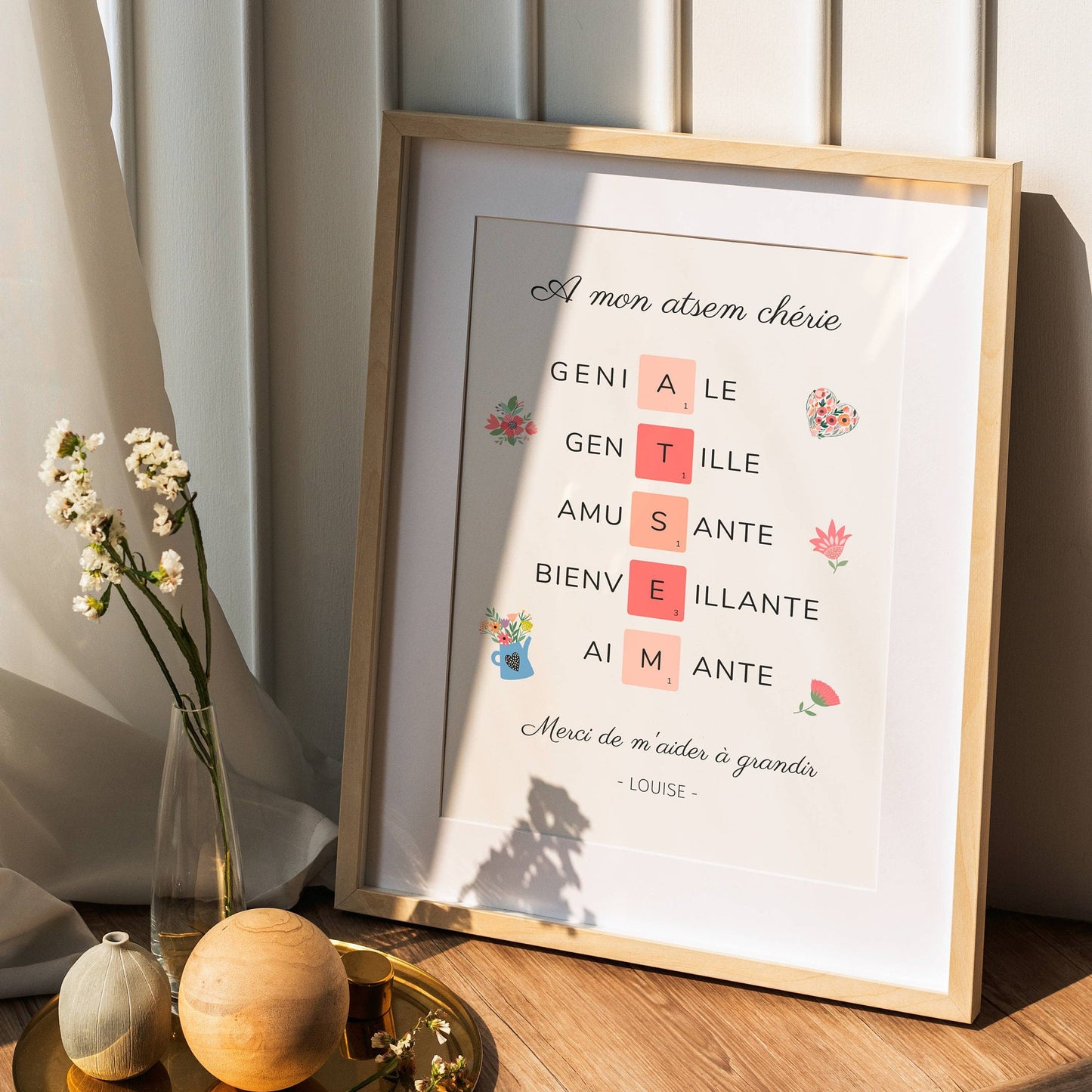 Affiche atsem personnalisée - Affiche atsem définition - affiche qualité atsem - cadeau atsem par Le Temps des Paillettes - Le Temps des Paillettes