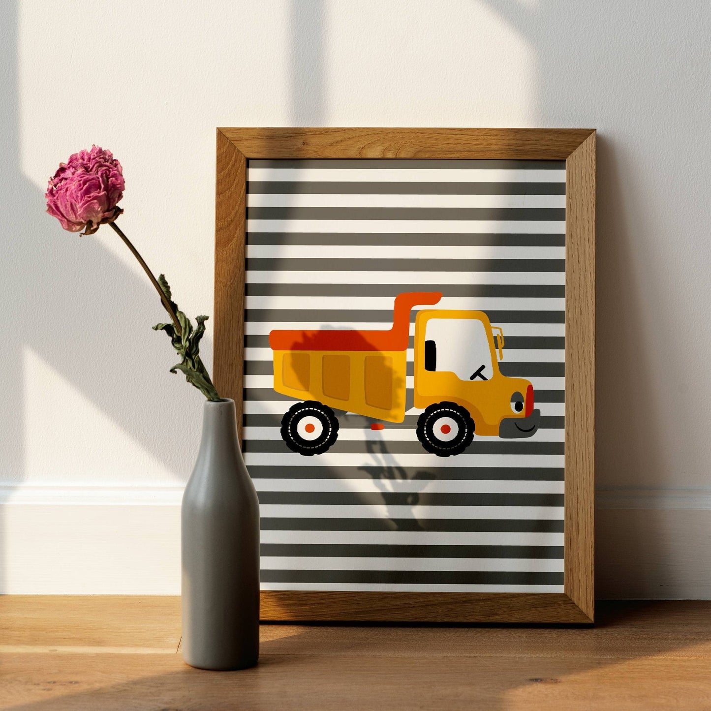 affiche enfant engins de chantier, affiche enfant véhicules, affiche enfant voitures, affiche enfant camions par Le Temps des Paillettes - Le Temps des Paillettes