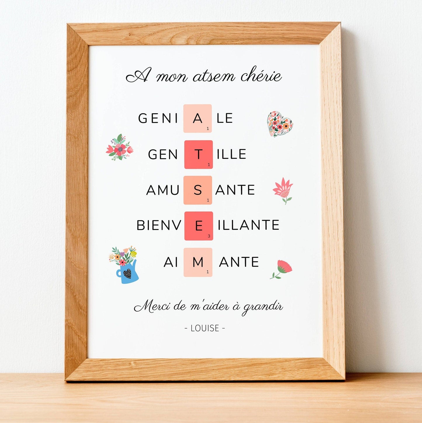 Affiche atsem personnalisée - Affiche atsem définition - affiche qualité atsem - cadeau atsem par Le Temps des Paillettes - Le Temps des Paillettes