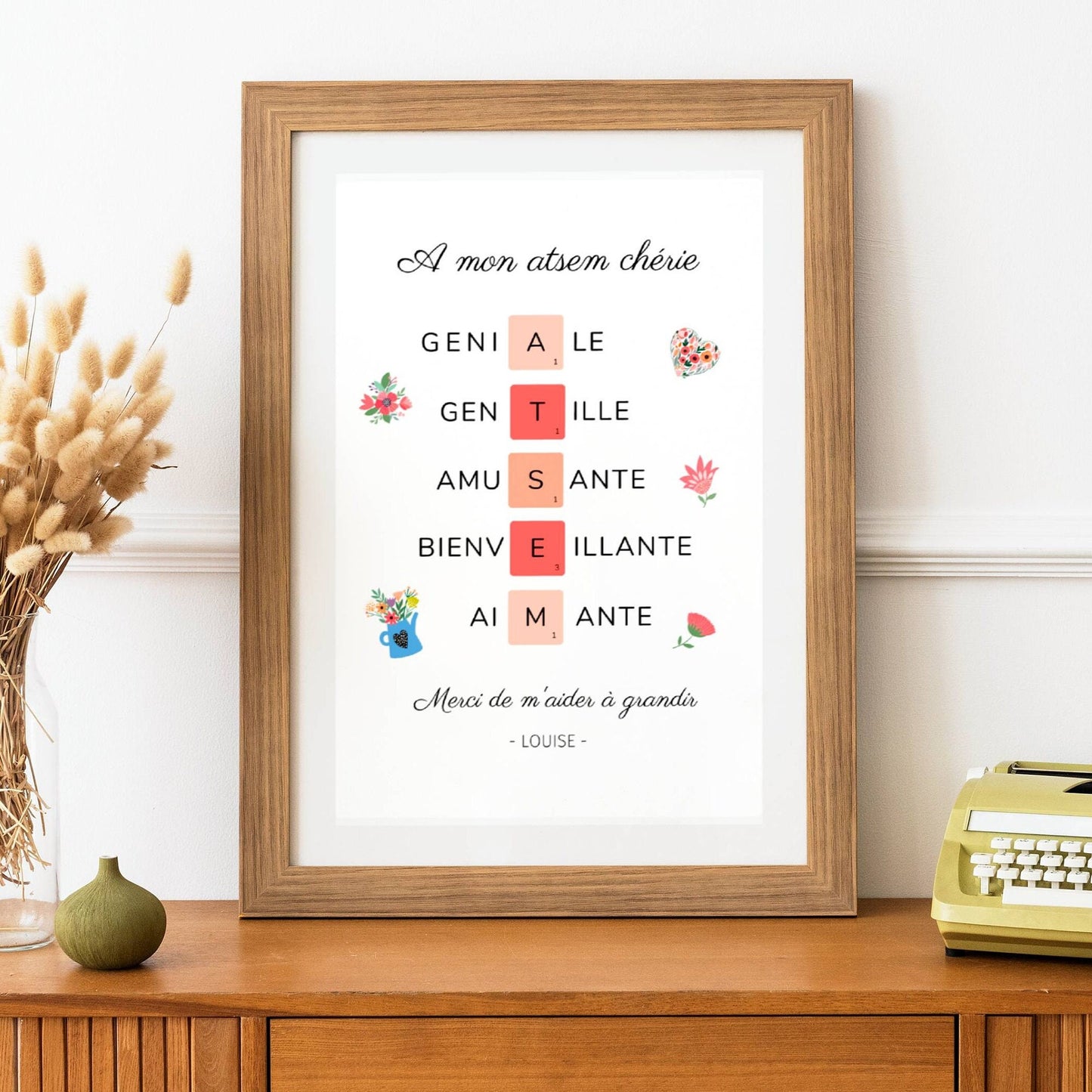 Affiche atsem personnalisée - Affiche atsem définition - affiche qualité atsem - cadeau atsem par Le Temps des Paillettes - Le Temps des Paillettes