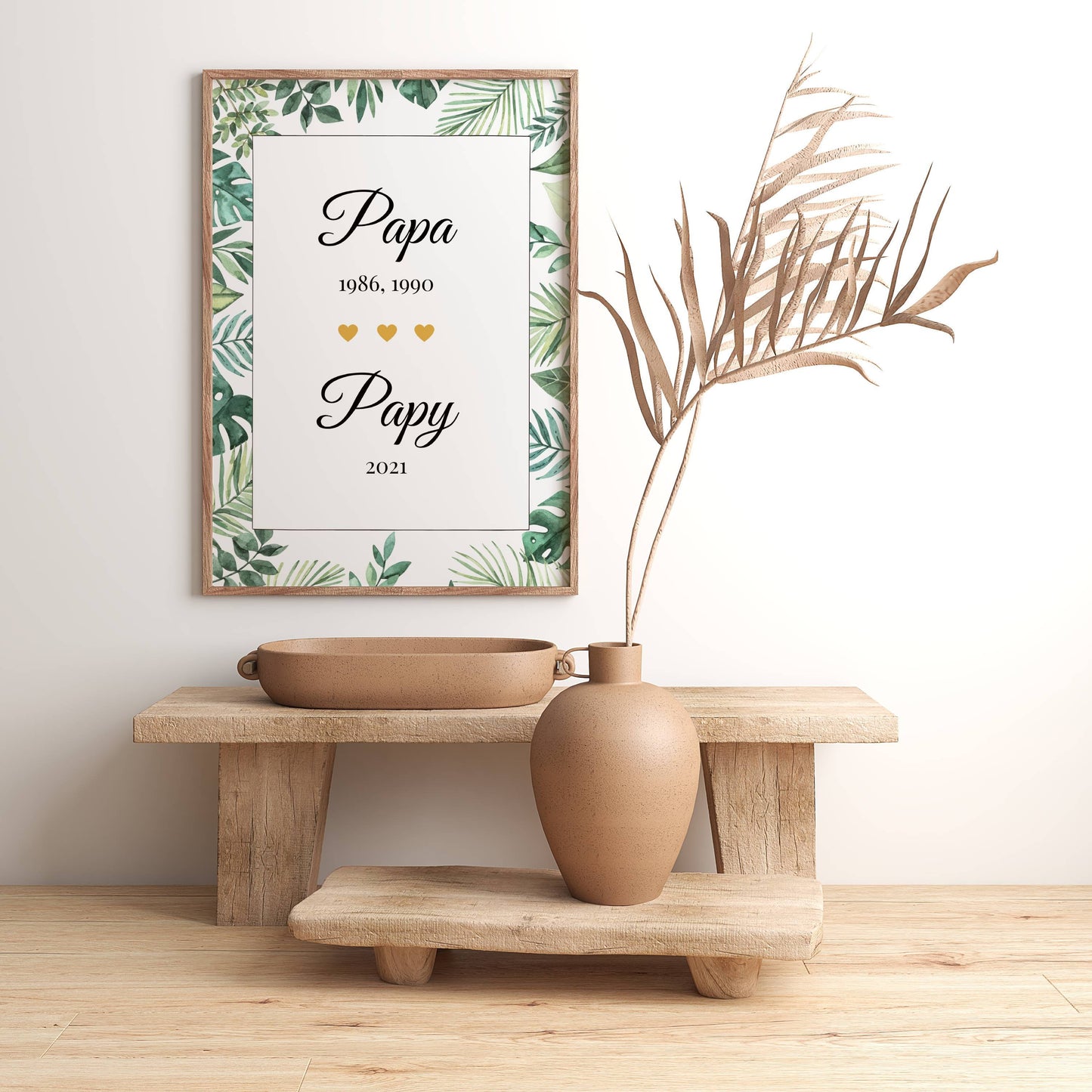 Affiche papy personnalisée - cadeau noël famille personnalisé - Poster papi personnalisé par Le Temps des Paillettes - Le Temps des Paillettes