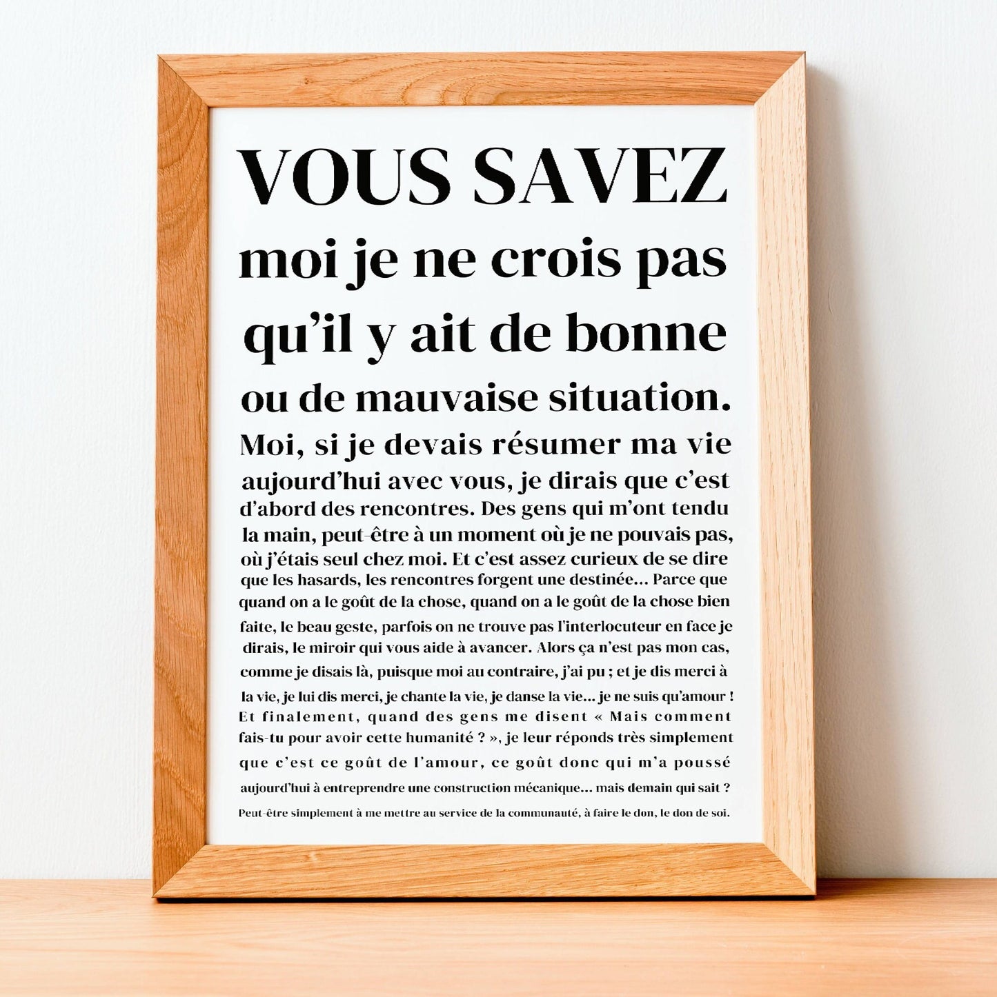 Affiche décorative citation - Astérix, Vous savez... Réplique de film par Le Temps des Paillettes - Le Temps des Paillettes