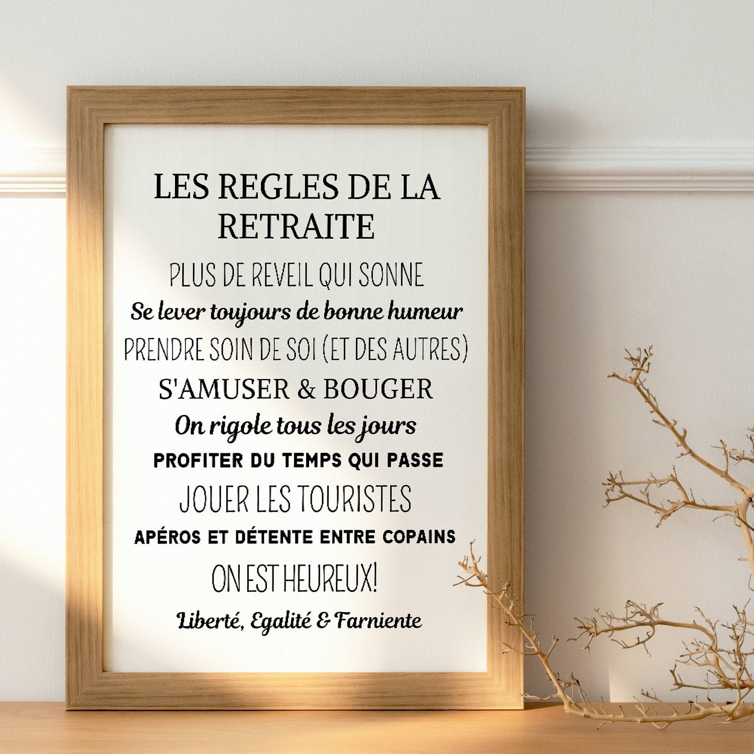 Affiche cadeau départ à la retraite - poster retraiter personnalisé  par Le Temps des Paillettes - Le Temps des Paillettes