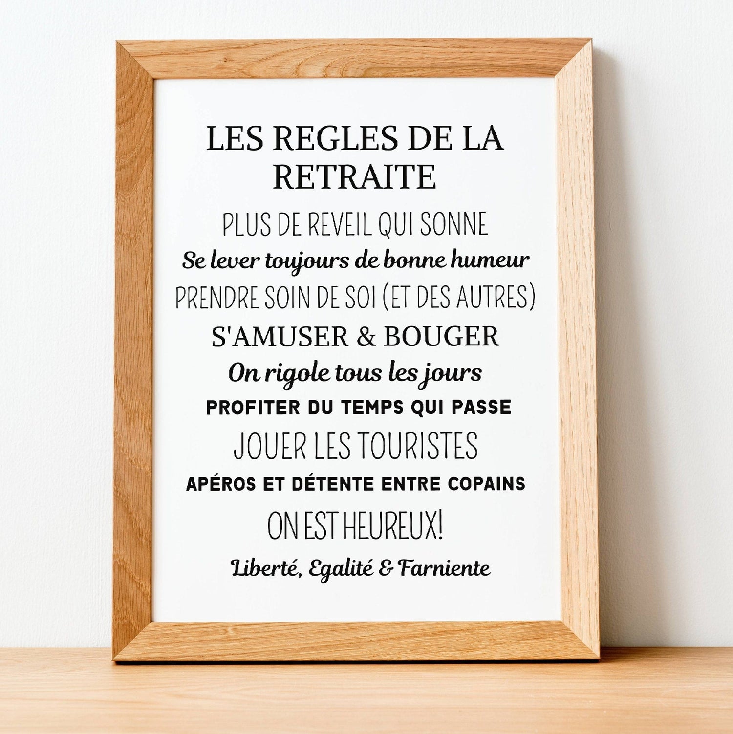 Affiche cadeau départ à la retraite - poster retraiter personnalisé  par Le Temps des Paillettes - Le Temps des Paillettes