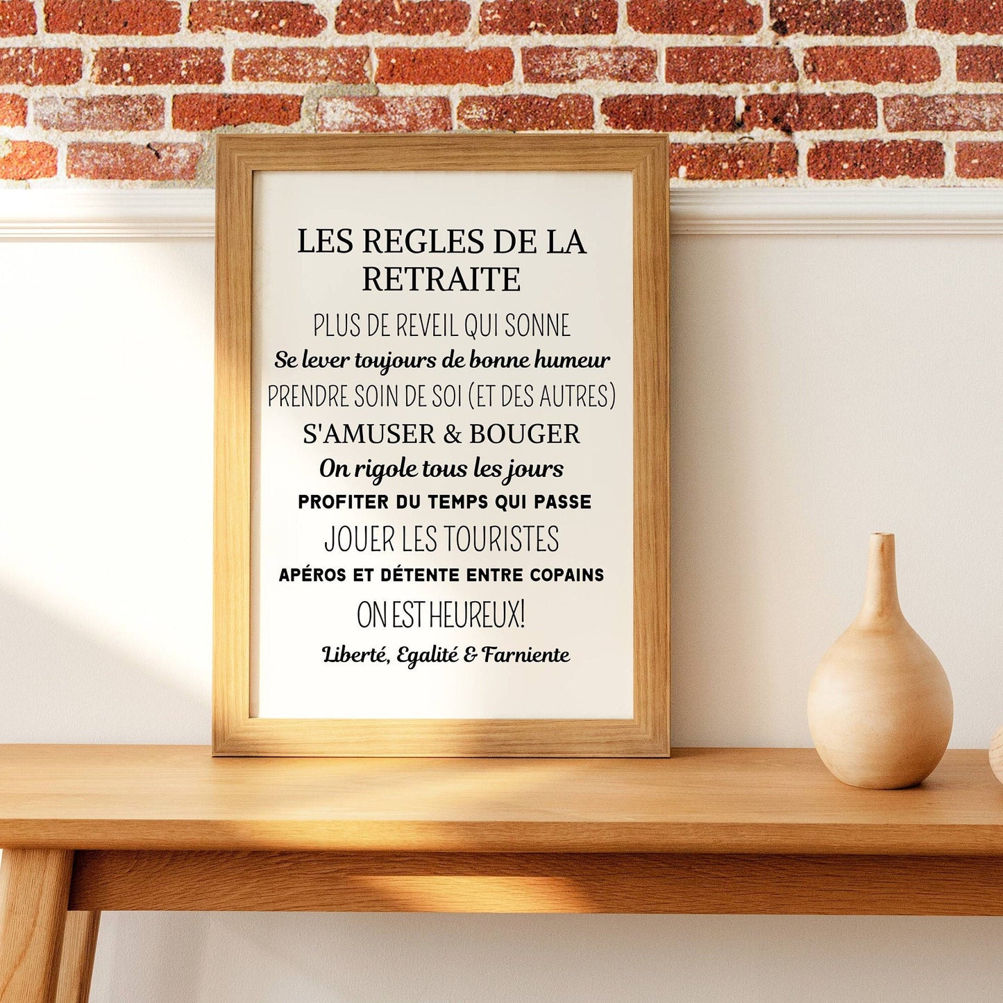Affiche cadeau départ à la retraite - poster retraiter personnalisé par Le Temps des Paillettes - Le Temps des Paillettes