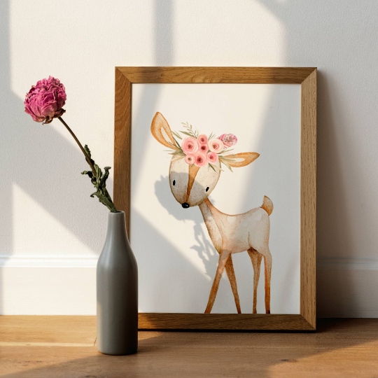 Set 3 affiches animaux aquarelle pour chambre enfant - cadeau de naissance personnalisée prénom par Le temps des paillettes - Le Temps des Paillettes