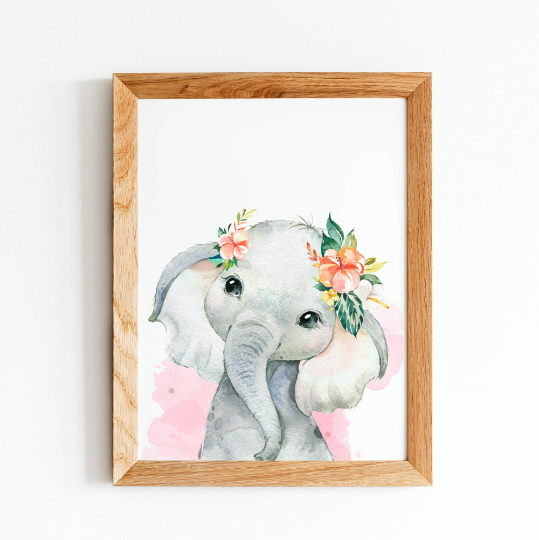 Set 3 affiches animaux de la savane pour chambre enfant - cadeau de naissance personnalisée prénom - Le Temps des Paillettes