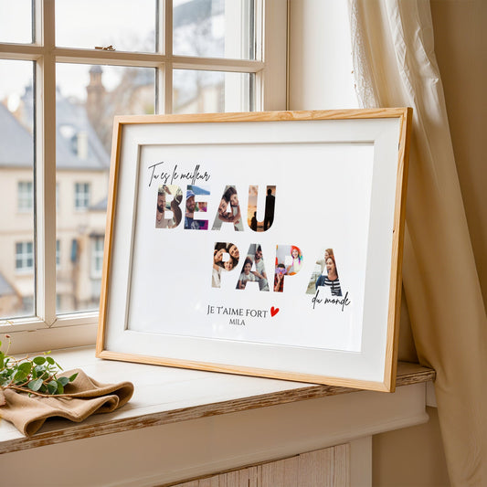 Affiche personnalisée mon beau-père cadeau original