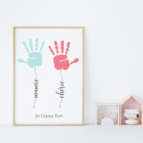 Freebie - Une affiche empreinte gratuite pour la fête des grands-mères