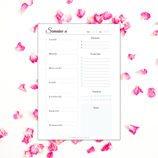 Freebie🔥 - Planner hebdo à imprimer gratuit