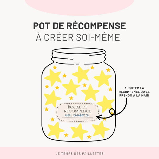 Pot de Récompense Enfant à Imprimer — Motivation par les Étoiles