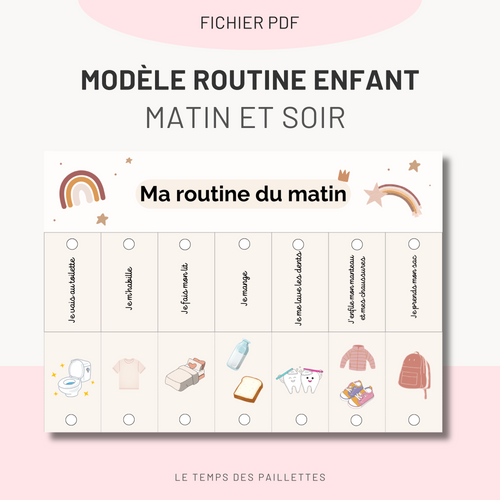 ✨ Améliorez l'Autonomie de Vos Enfants: Tableau de Suivi des Routines ✨