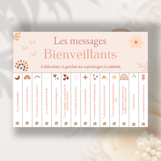 🌟 14 Phrases Bienveillantes à Imprimer Gratuitement | Messages Positifs et Motivants 🌟