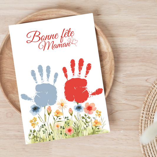 Affiche Gratuite à Imprimer pour la Fête des Mères – DIY Empreintes - Freebie