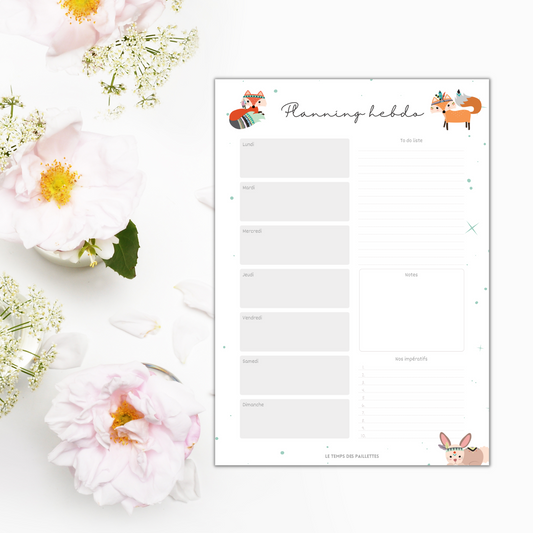 Freebie🔥 - Organiser sa semaine en famille avec un planning à imprimer