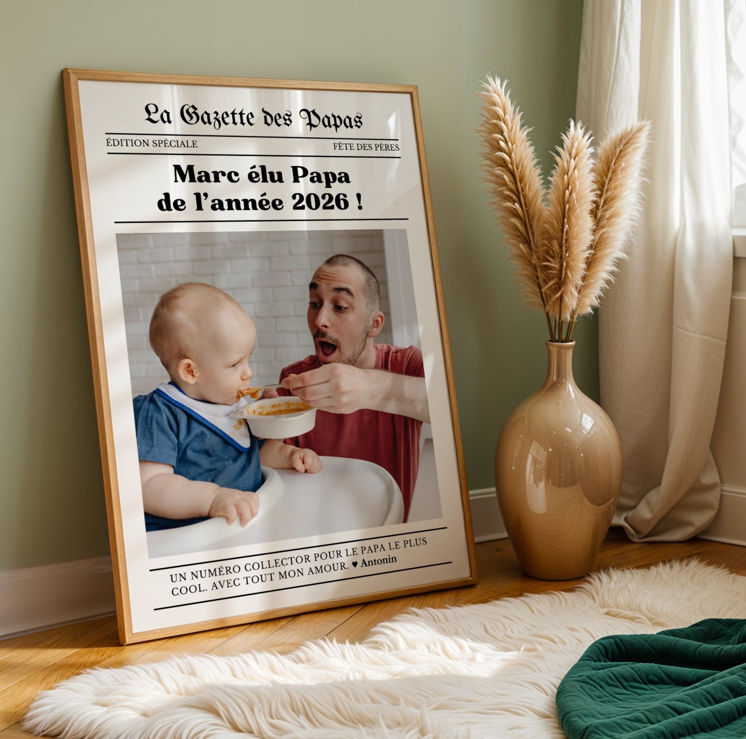 Affiches Personnalisées pour Papas et Beaux-Papas – Cadeau Unique et Mémorable 💙