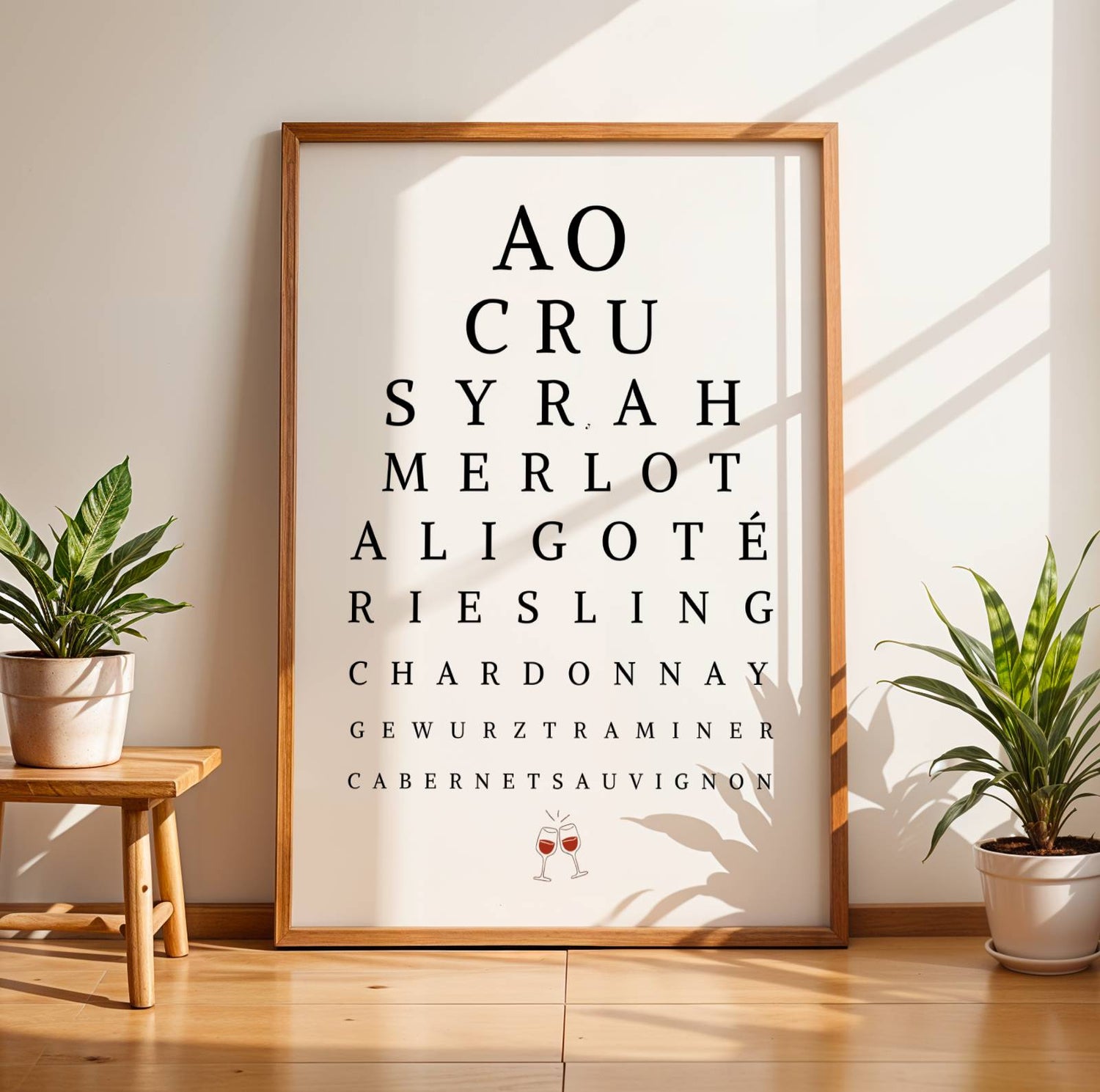 affiche cave à vin design minimaliste poster vin