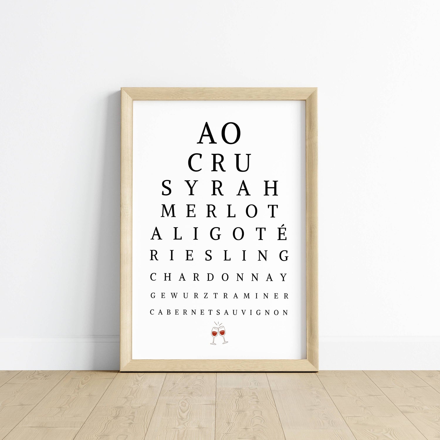affiche cadeau amateur vin poster opticien vin